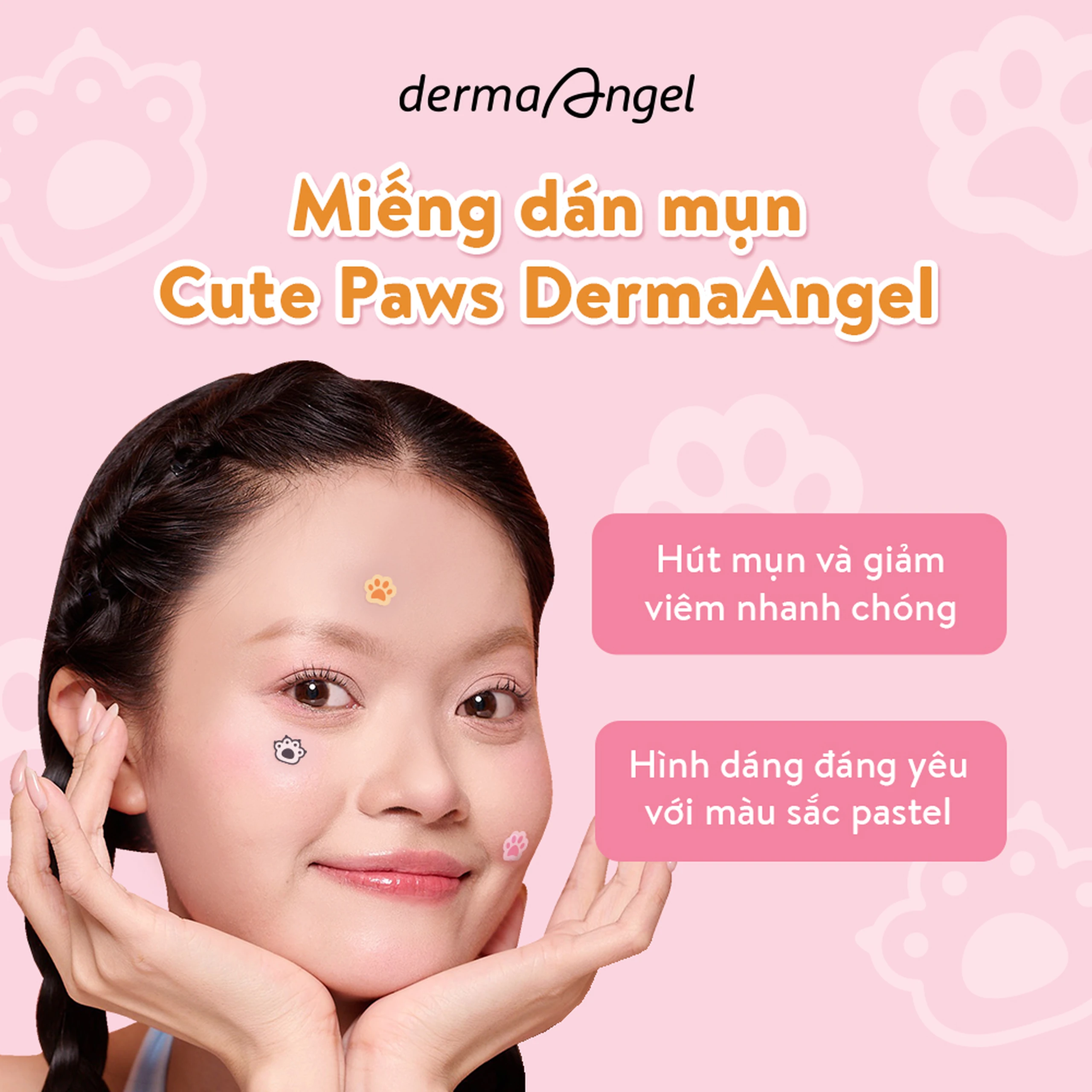 Miếng Dán Mụn Derma Angel Acne Beauty Patch Cute Paws 12+3 Miếng 5