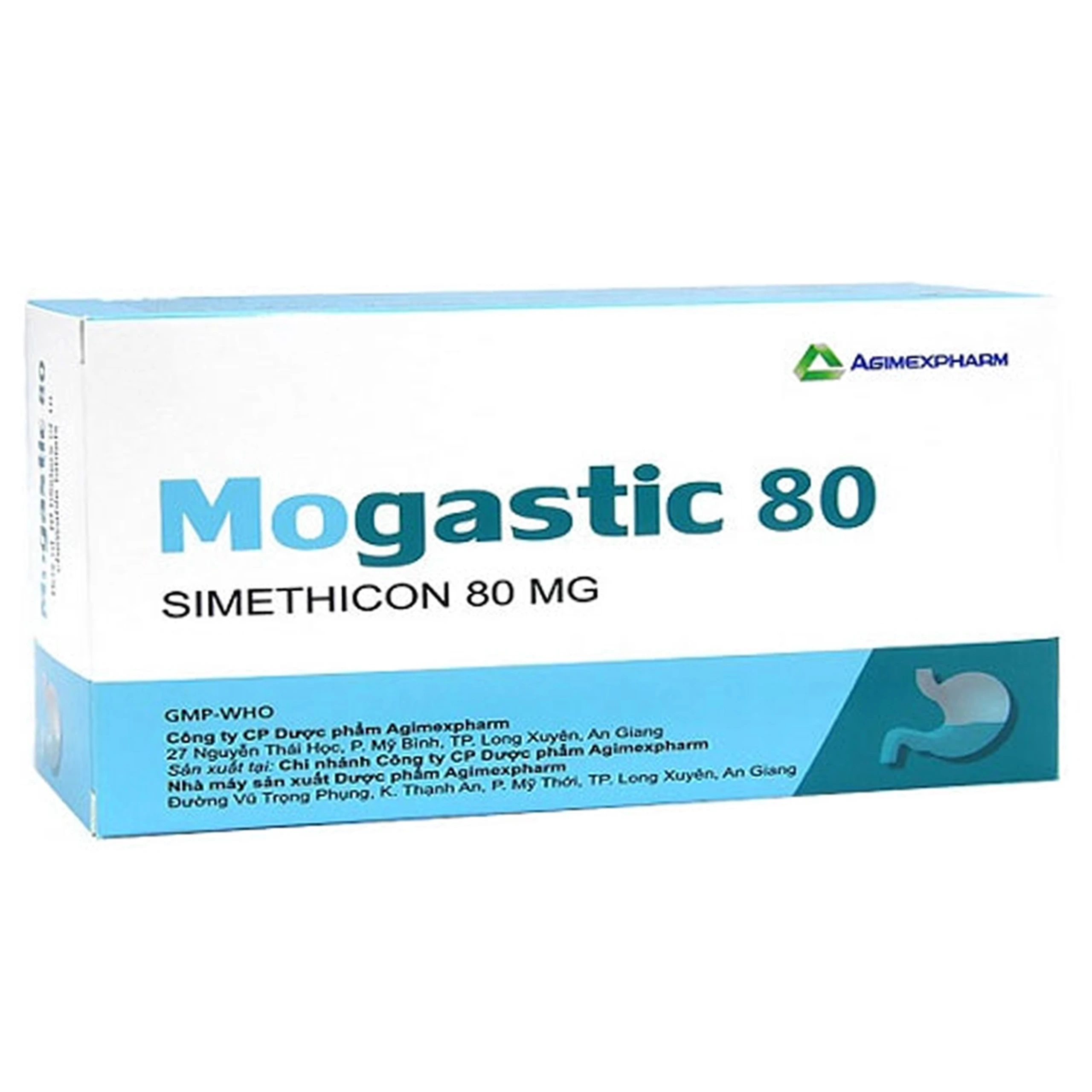 Viên nhai Mogastic 80 Agimexpharm chống đầy hơi, giảm triệu chứng khó chịu do căng đường tiêu hóa (10 vỉ x 10 viên) 1