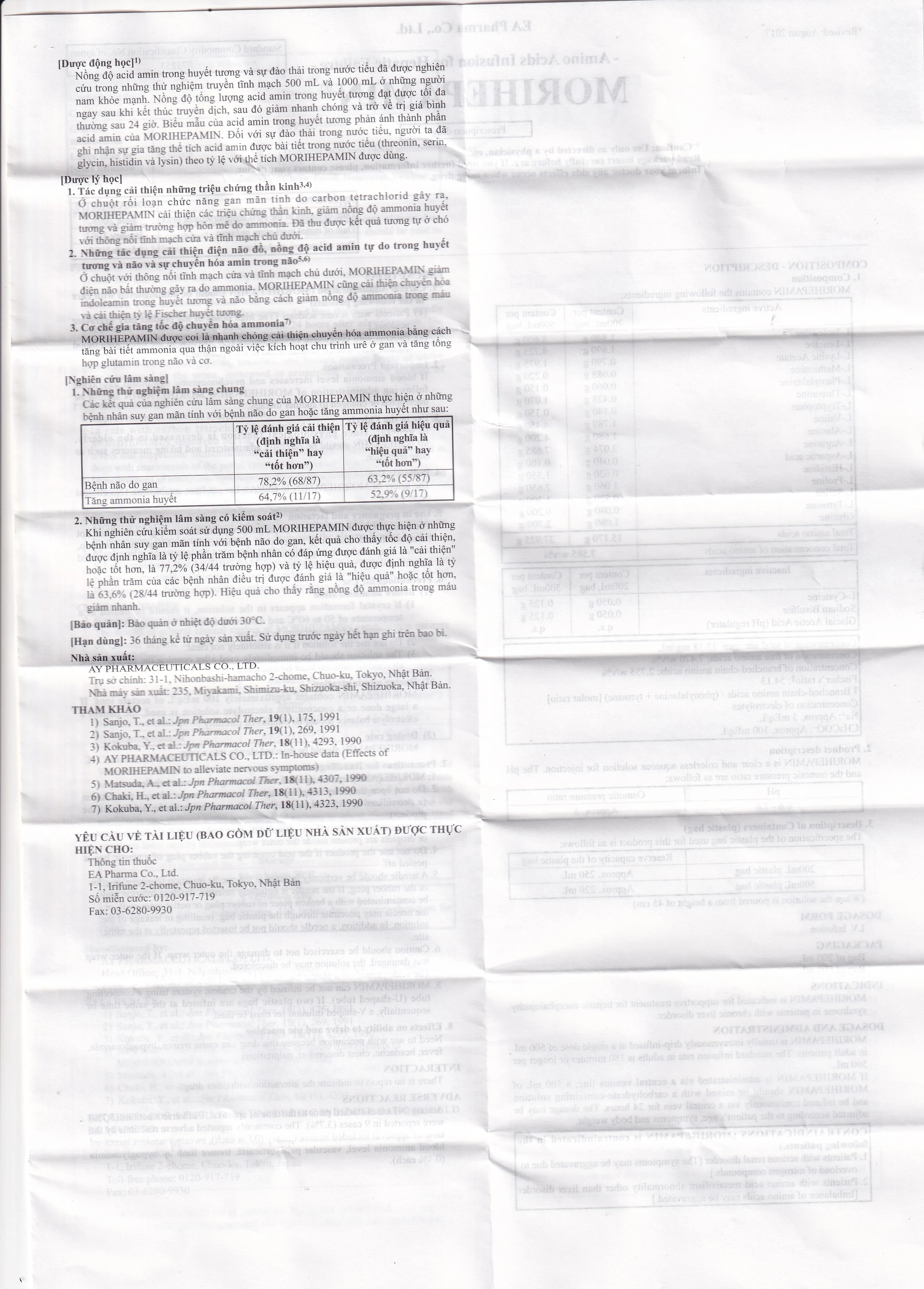 Dung dịch truyền Morihepamin Ajinomoto điều trị hội chứng não gan (200ml) 