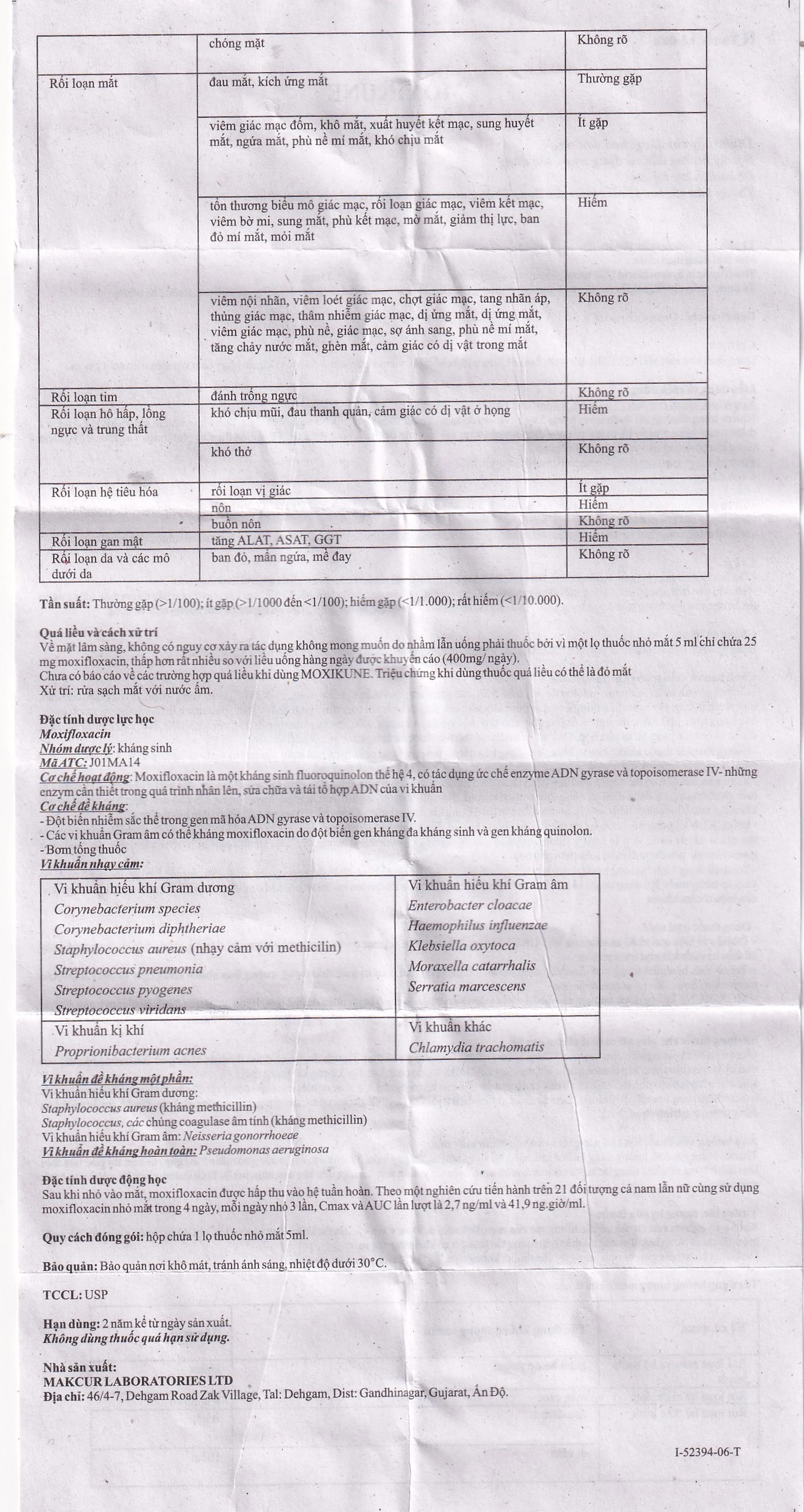 Dung dịch nhỏ mắt Moxikune điều trị các tình trạng nhiễm khuẩn mắt, chống viêm sau phẫu thuật (5ml)