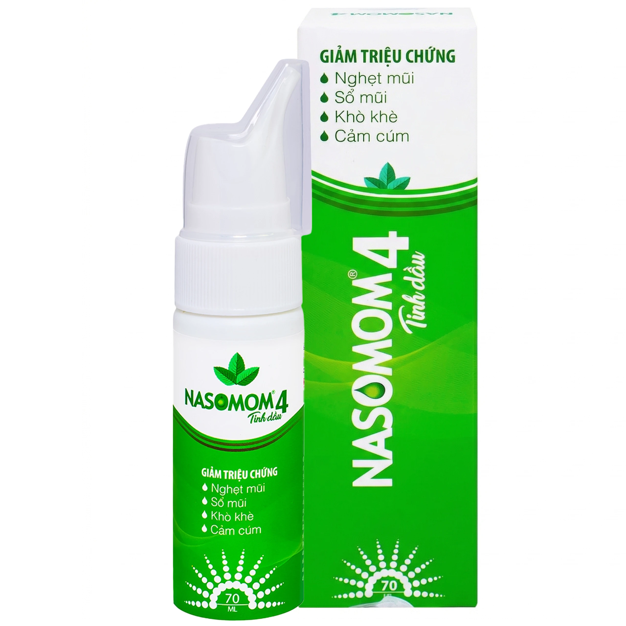 Tinh dầu Nasomom 4 Reliv hỗ trợ điều trị nghẹt mũi, sổ mũi, khò khè, cảm cúm (70ml)