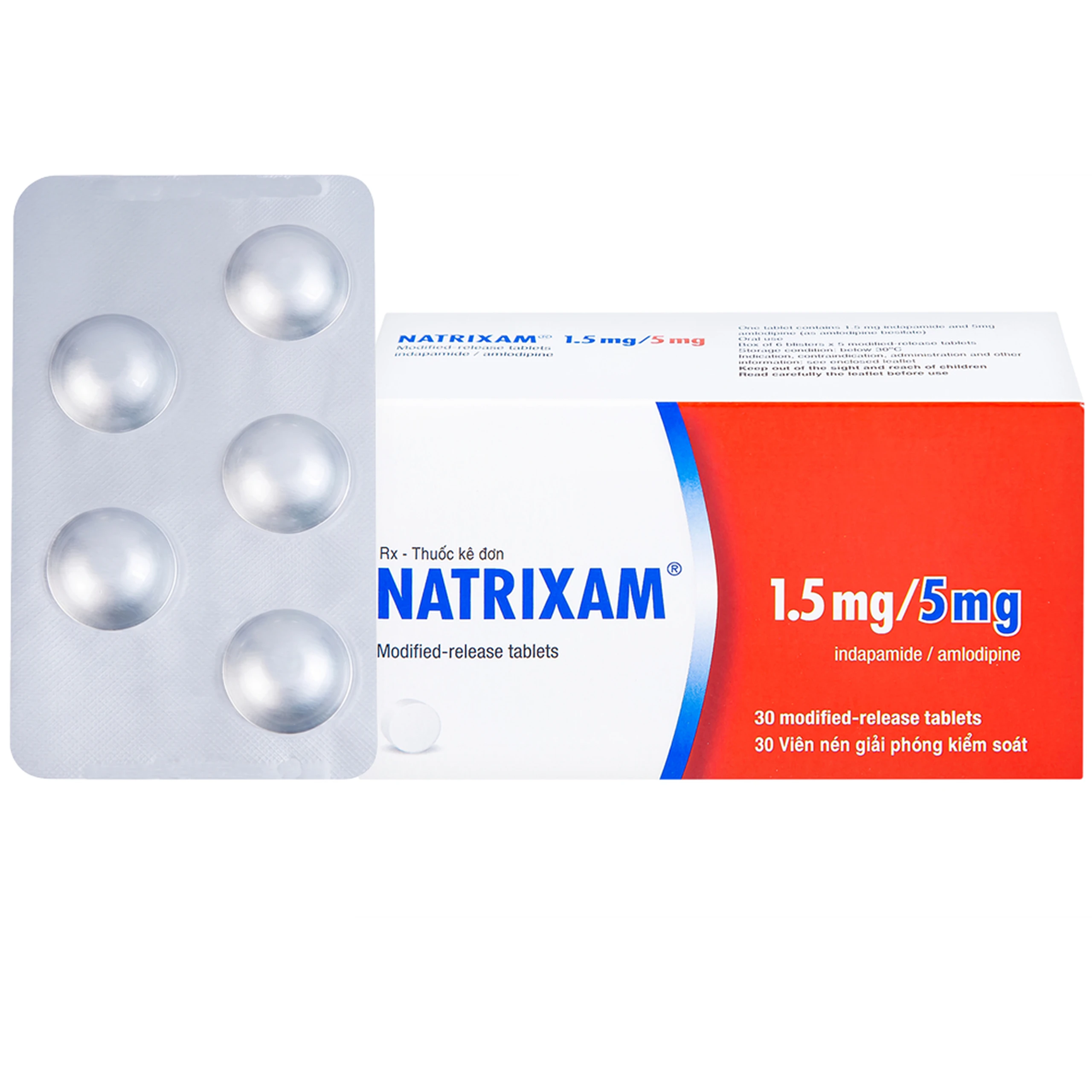 Thuốc Natrixam 1.5mg/5mg LES điều trị tăng huyết áp (30 viên) 1