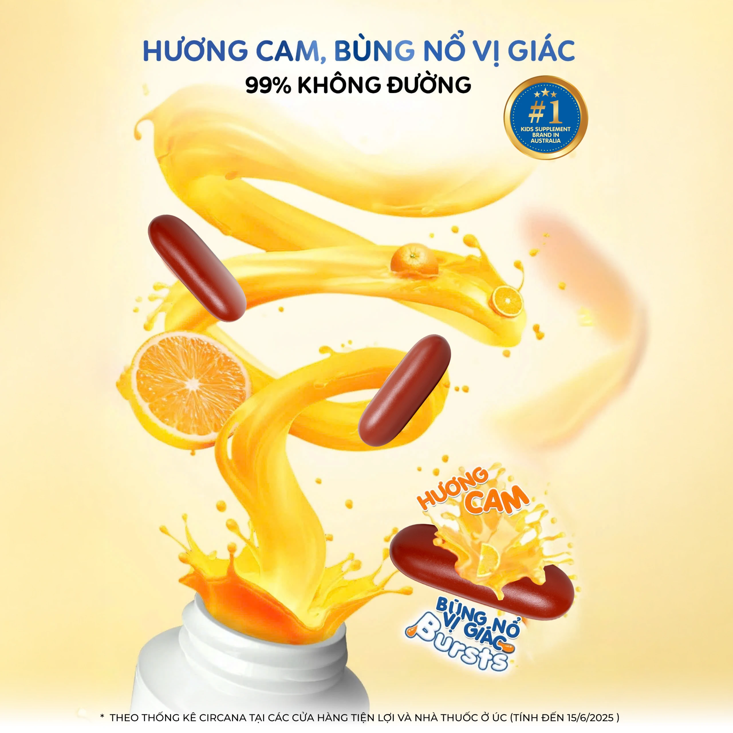 Viên nhai hỗ trợ bổ não Kids Smart Bursts DHA 300mg Nature's Way (50 viên)