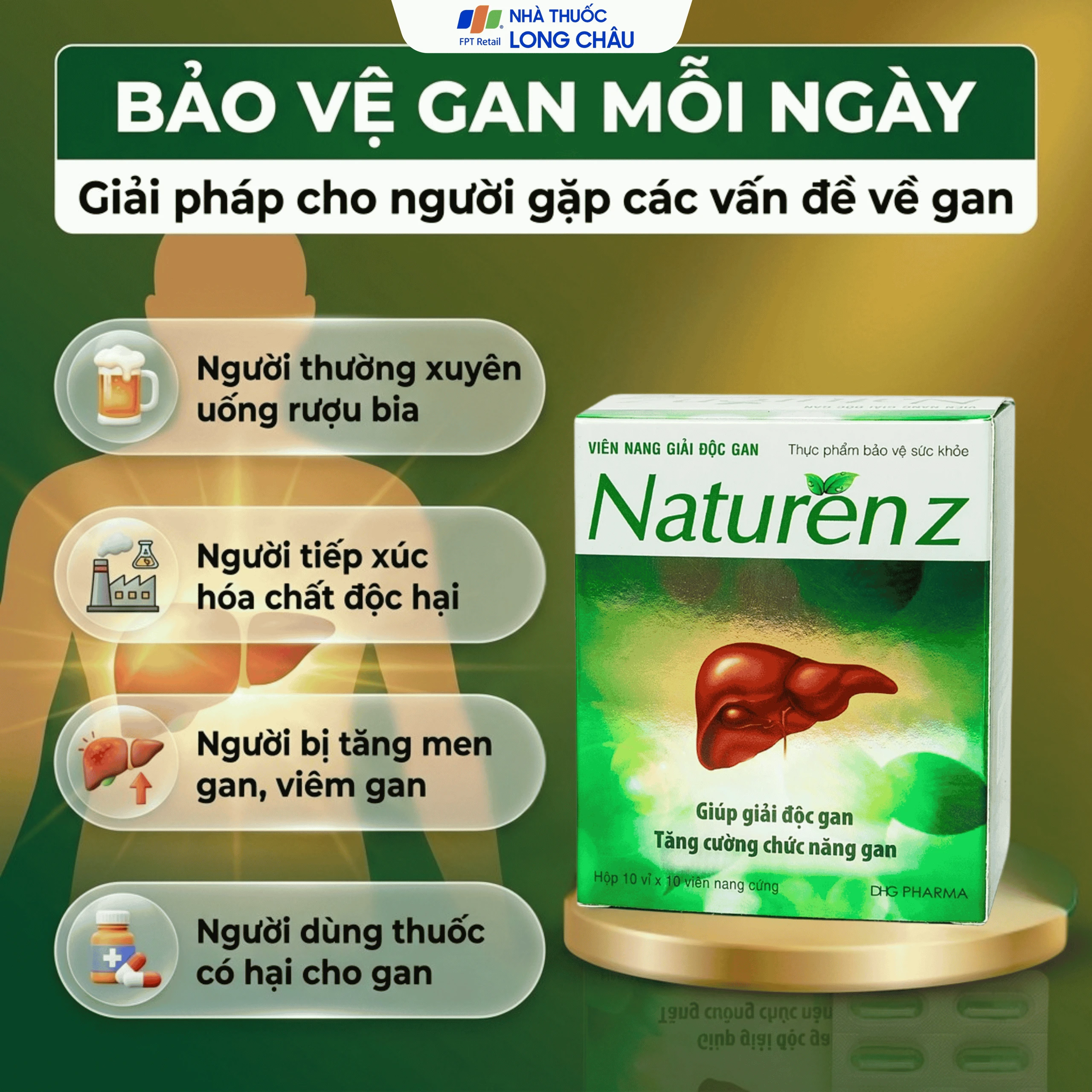 Viên bổ gan Naturen Z DHG (10 vỉ x 10 viên) 2