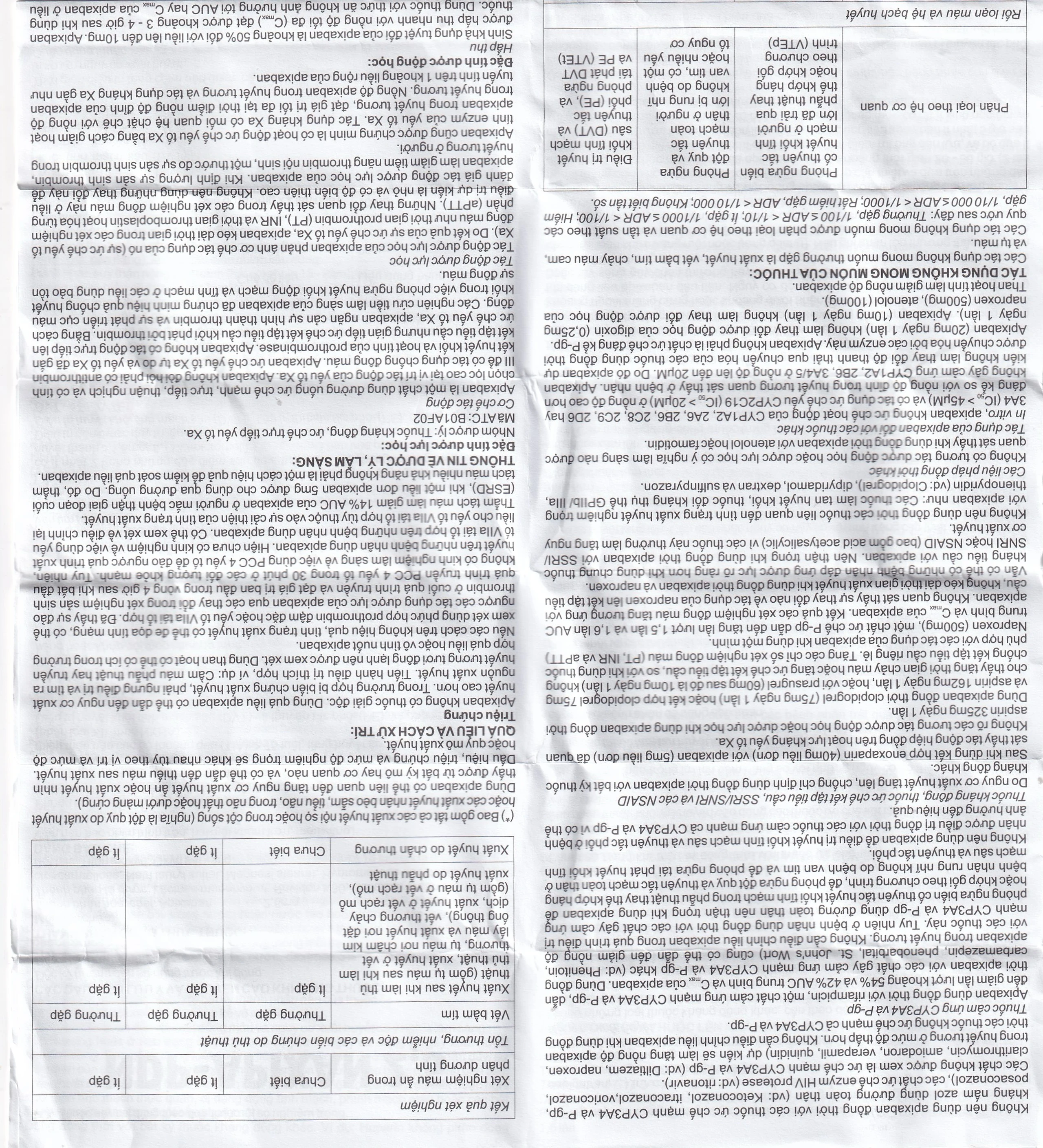 NDP-Apixan 2.5mg Nadyphar phòng ngừa biến cố thuyên tắc huyết khối tĩnh mạch (10 vỉ x 10 viên)