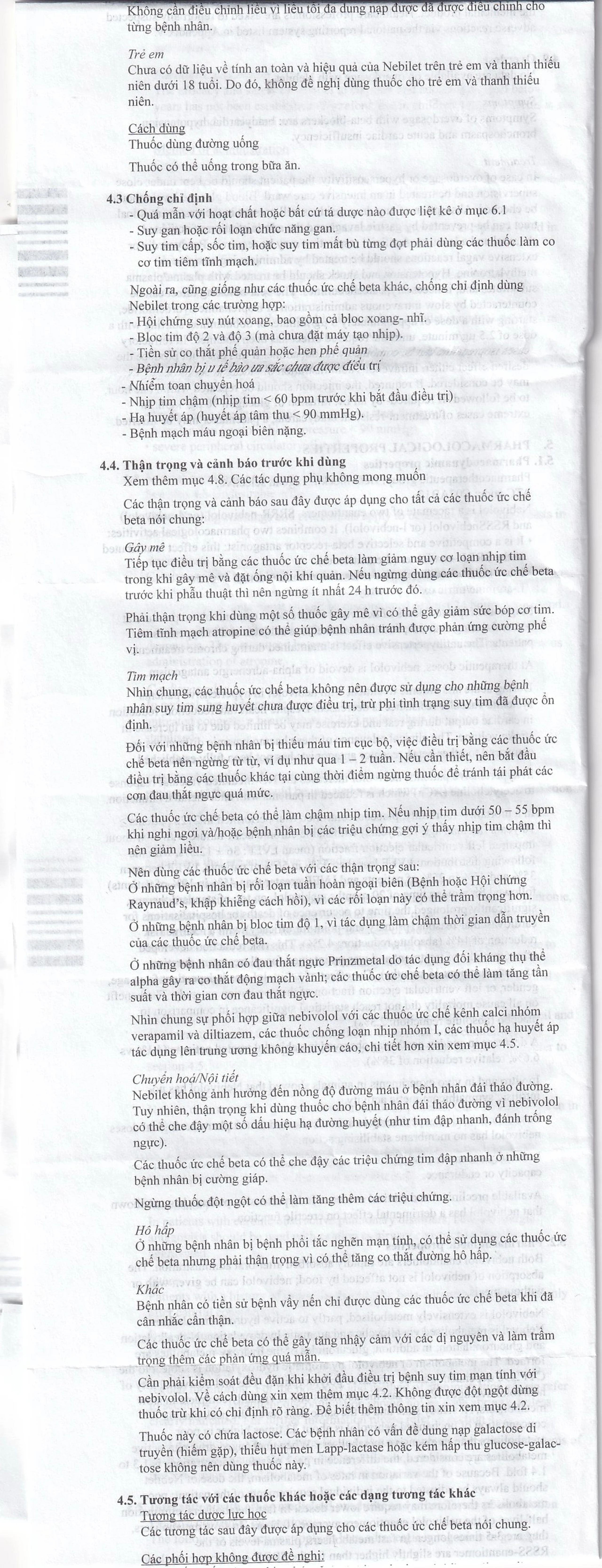 Thuốc Nebilet Nebivolol 5mg Menarini điều trị tăng huyết áp và suy tim mạn tính (2 vỉ x 14 viên)