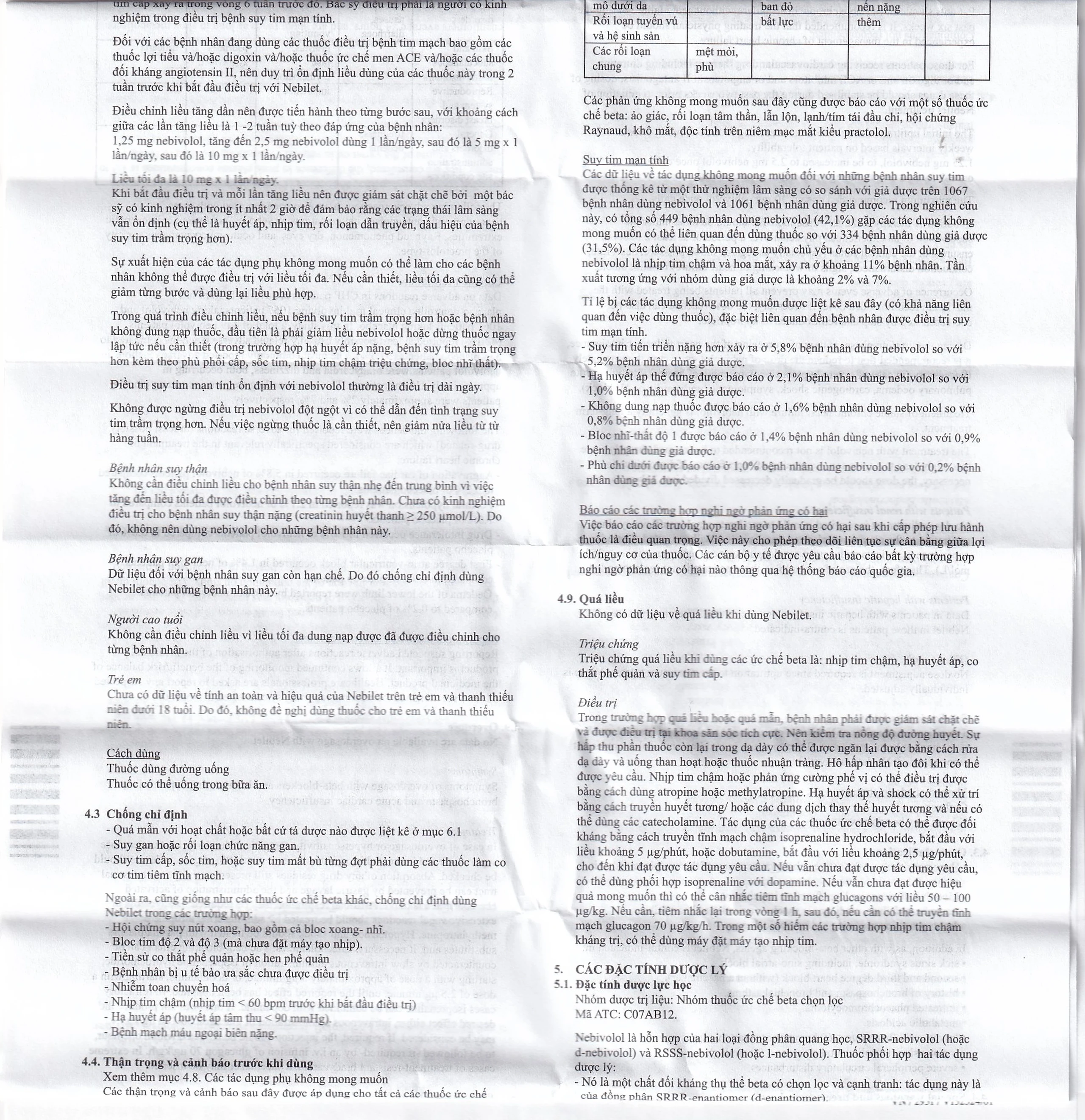 Viên nén Nebilet 5mg Menarini điều trị tăng huyết áp và suy tim mạn tính (1 vỉ x 14 viên)