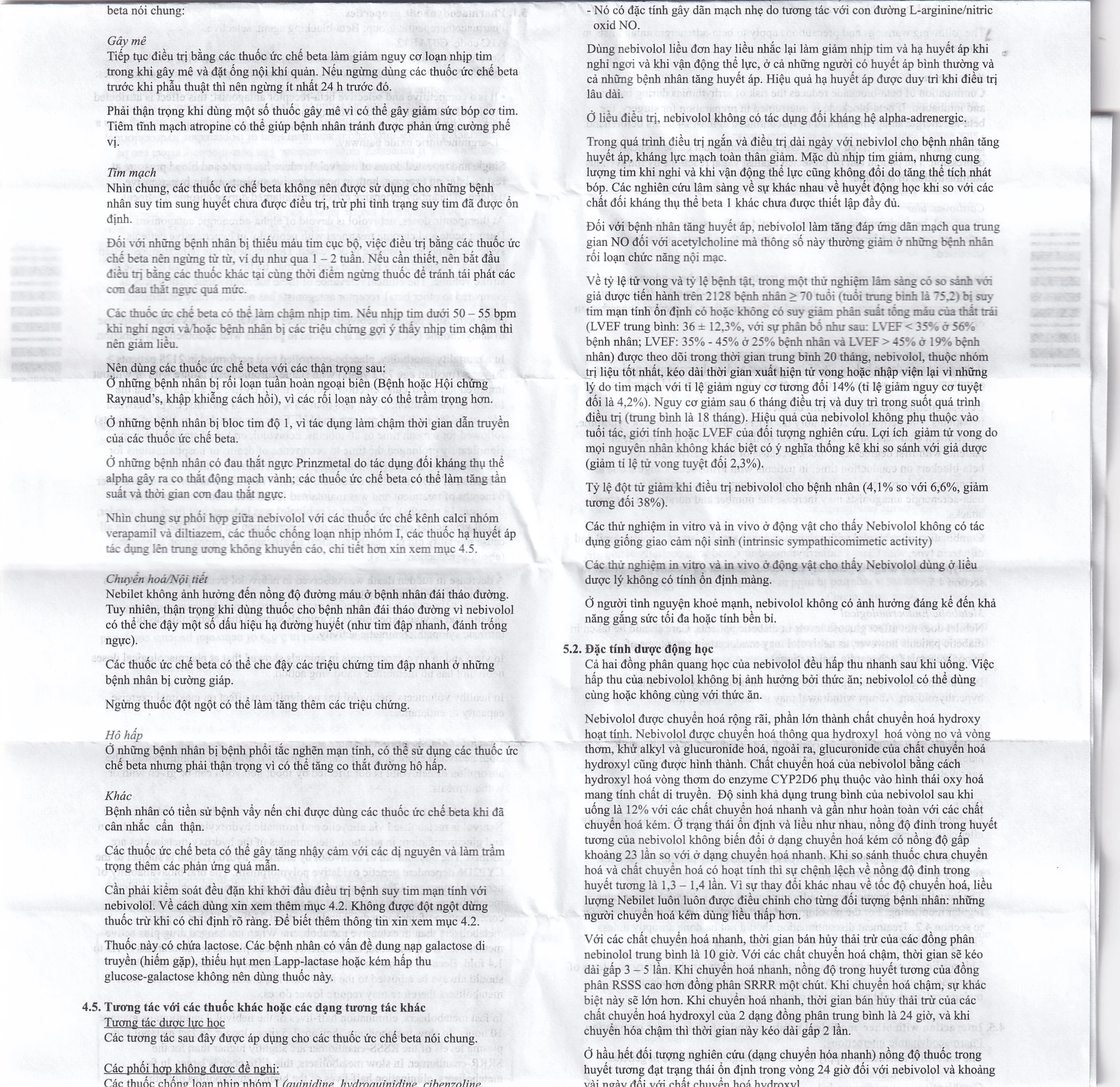 Viên nén Nebilet 5mg Menarini điều trị tăng huyết áp và suy tim mạn tính (1 vỉ x 14 viên)