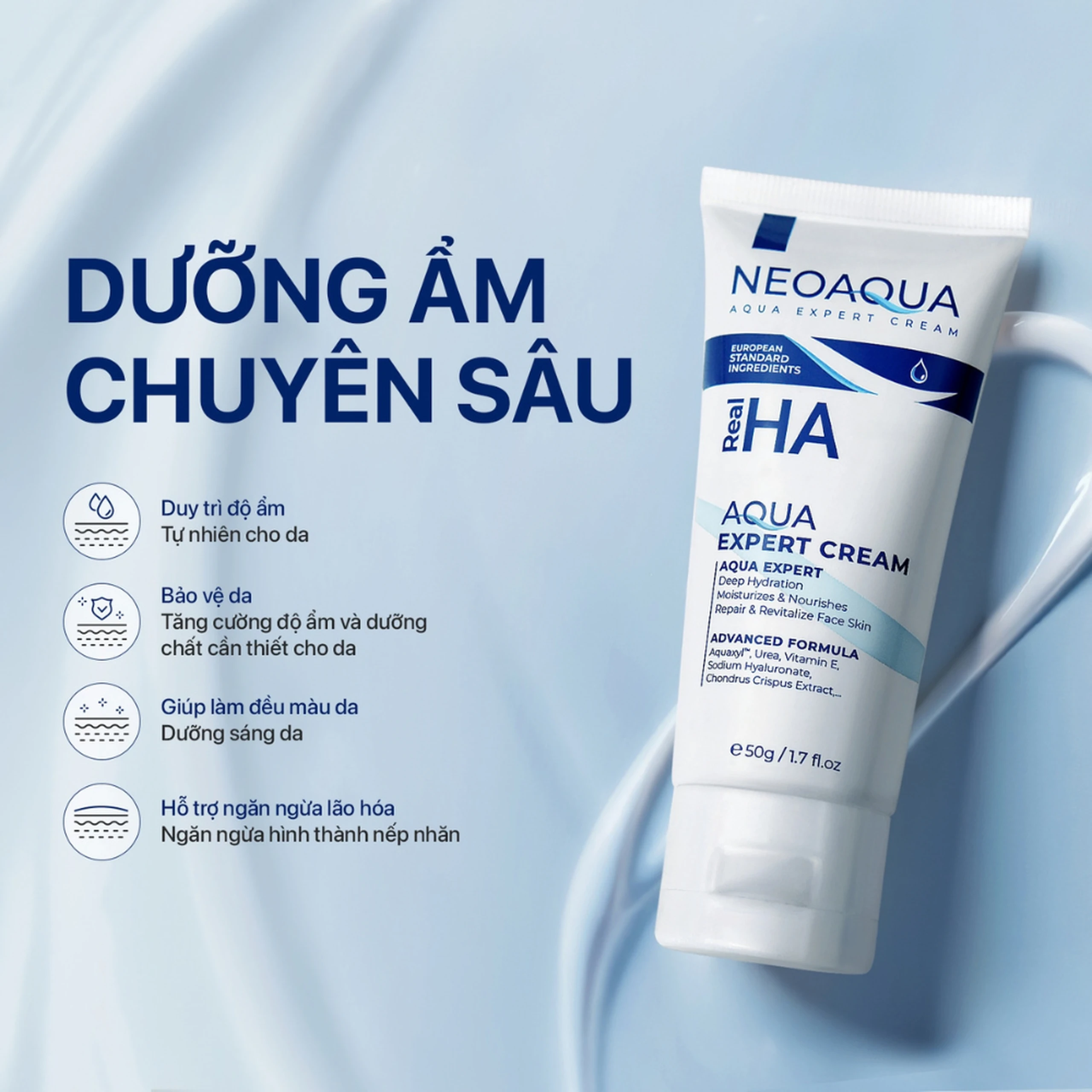 Kem bôi Neo Aqua cấp ẩm, dịu da, giúp da mịn màng (50g) 2