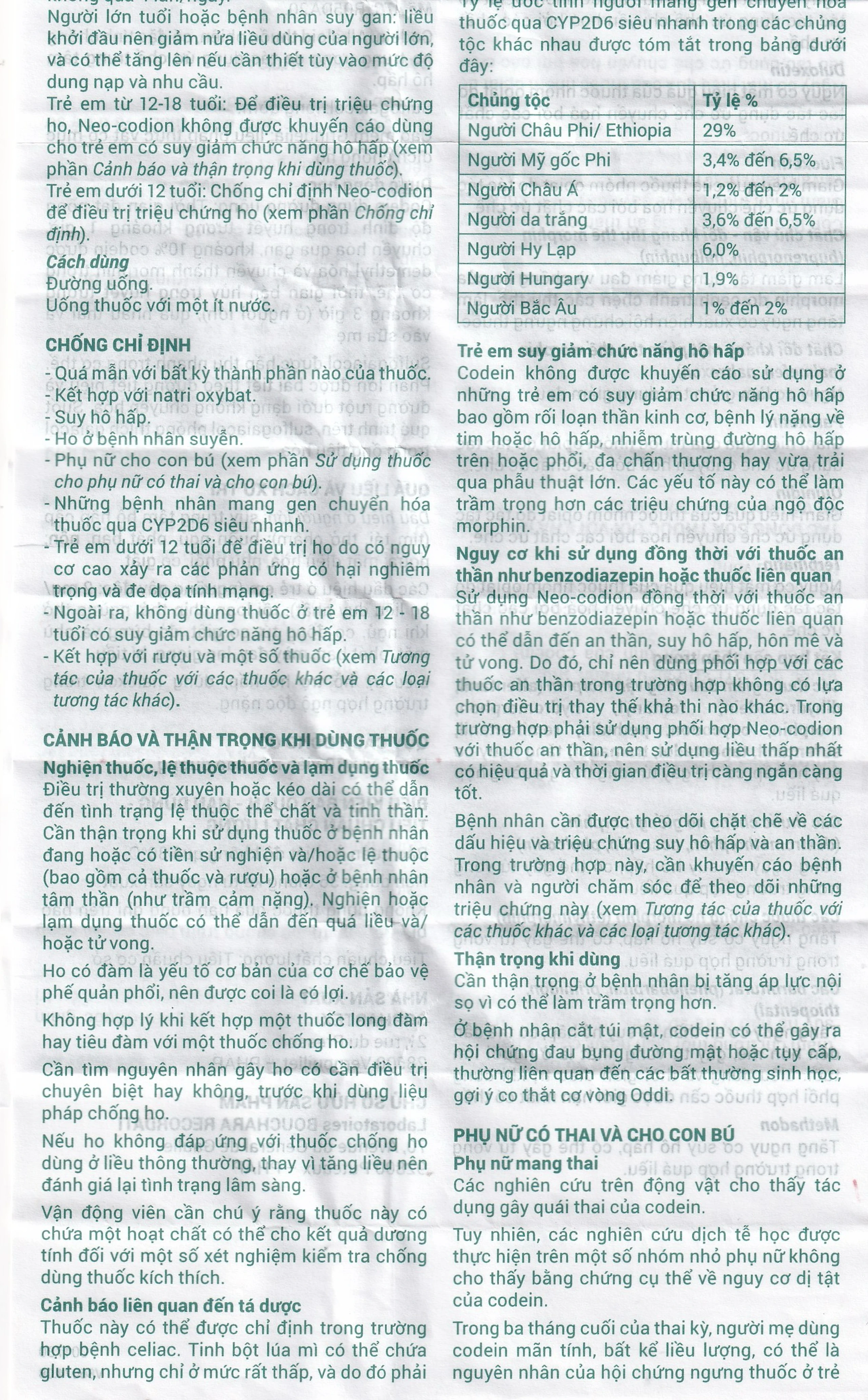 Viên nén Neo-Codion Bouchara điều trị triệu chứng ho khan (2 vỉ x 10 viên)