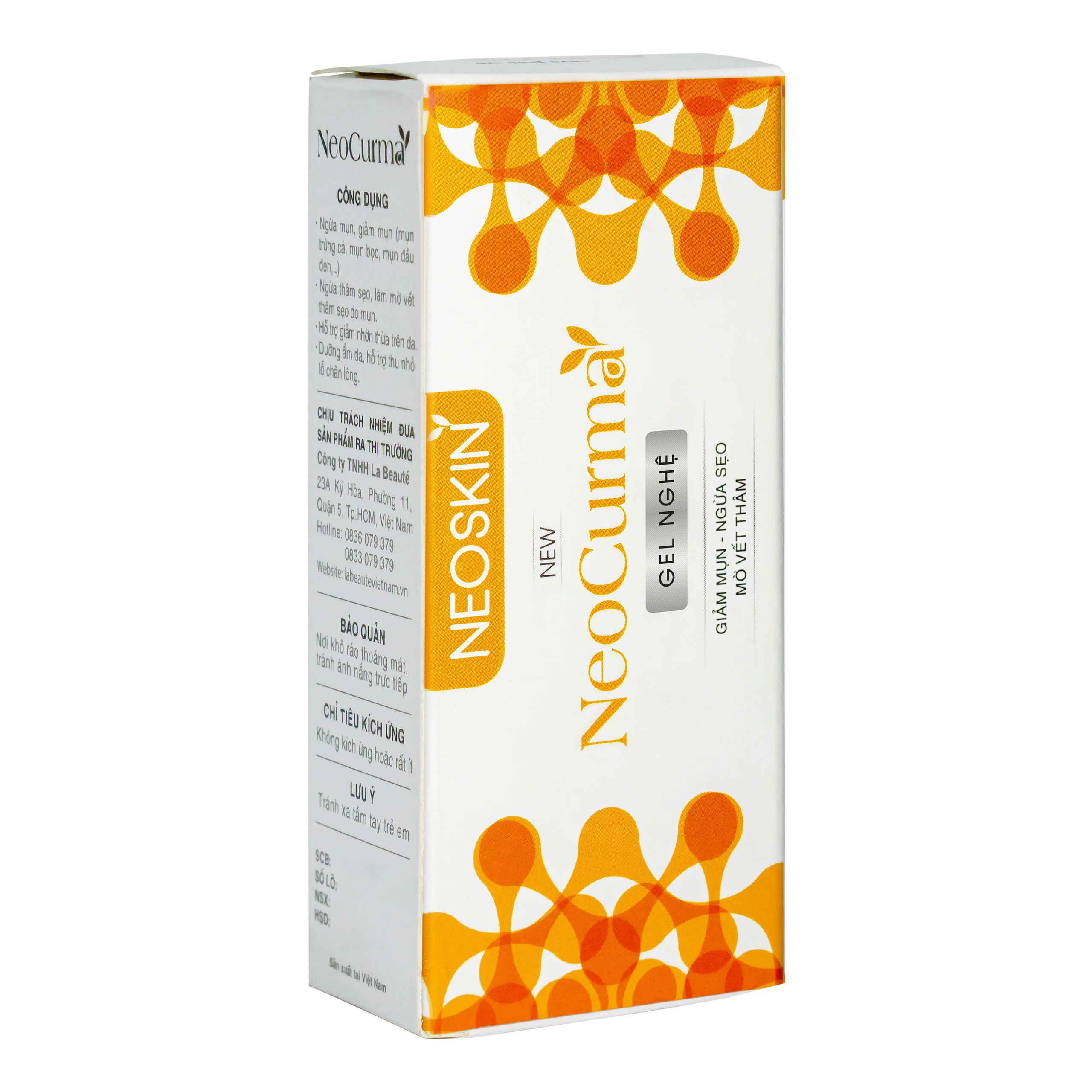 Gel Nghệ NeoCurma giảm mụn, ngừa sẹo, mờ vết thâm (20g)