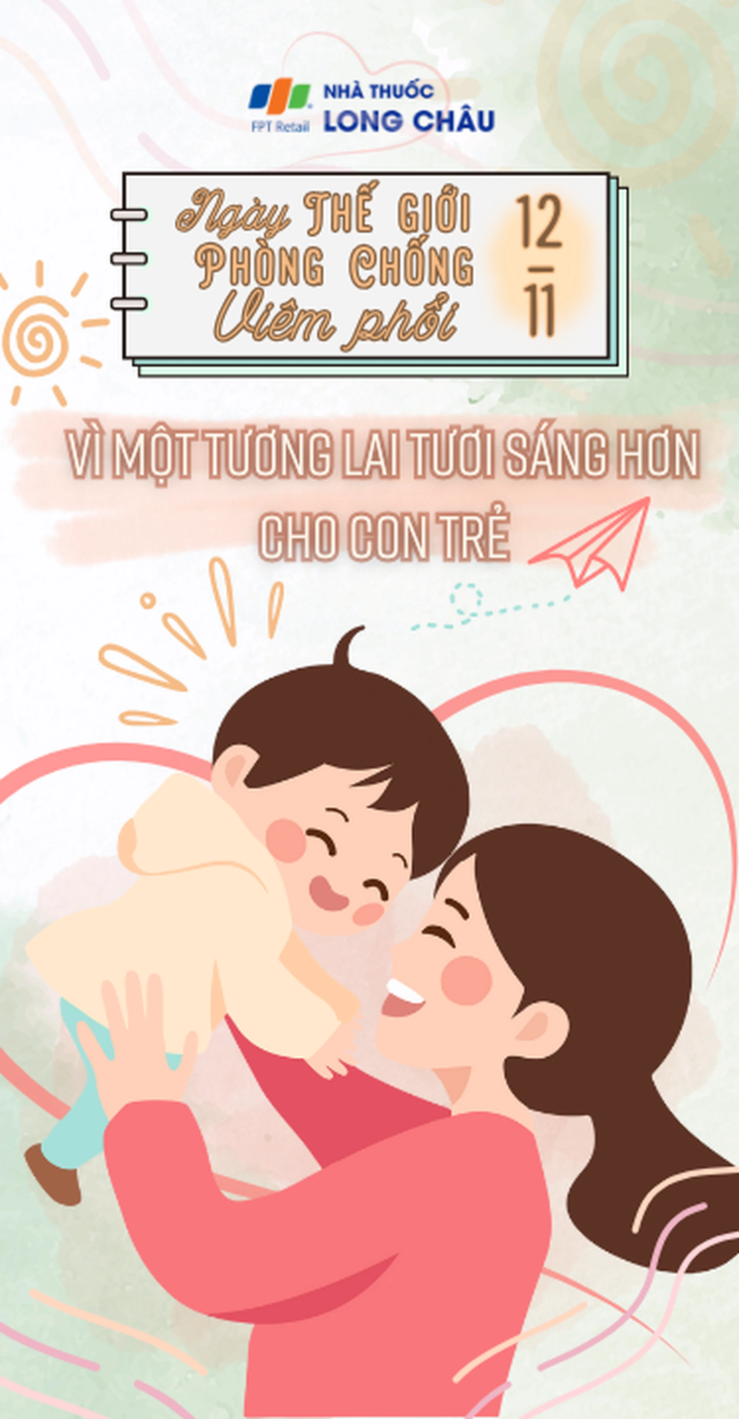Ngày Thế giới Phòng chống Viêm phổi 12/11 - Vì một tương lai tươi sáng hơn cho con trẻ Mobile