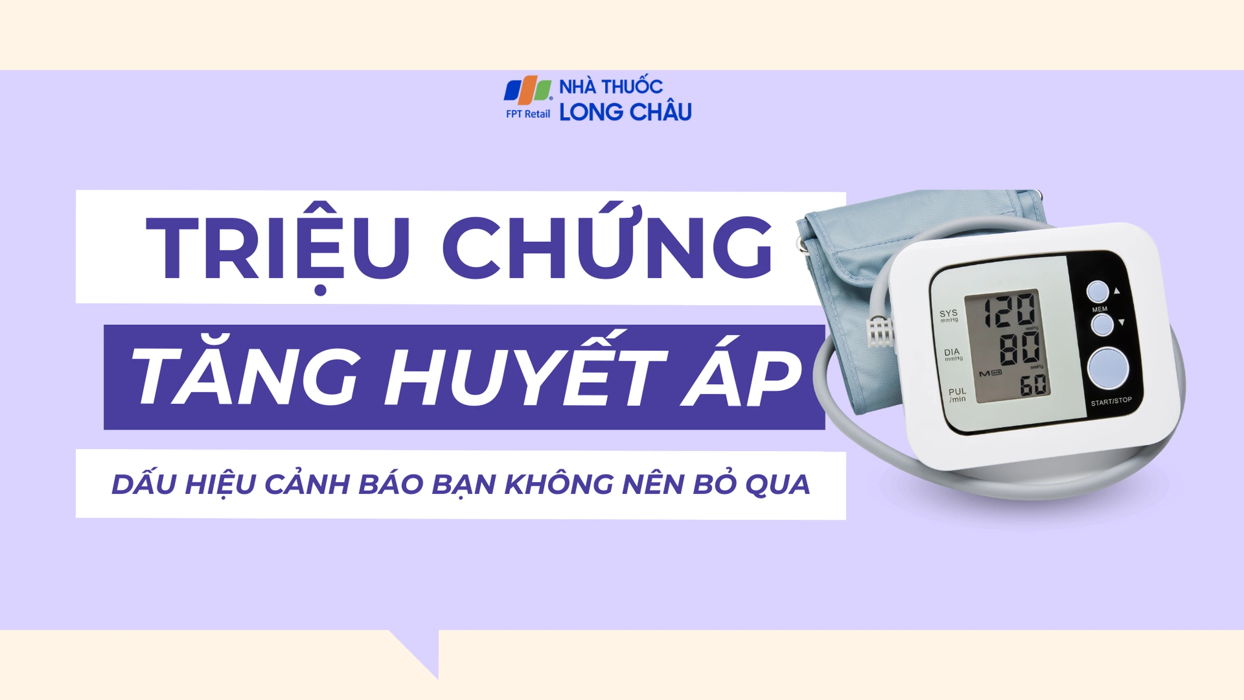 Nhận biết các triệu chứng điển hình của tăng huyết áp​