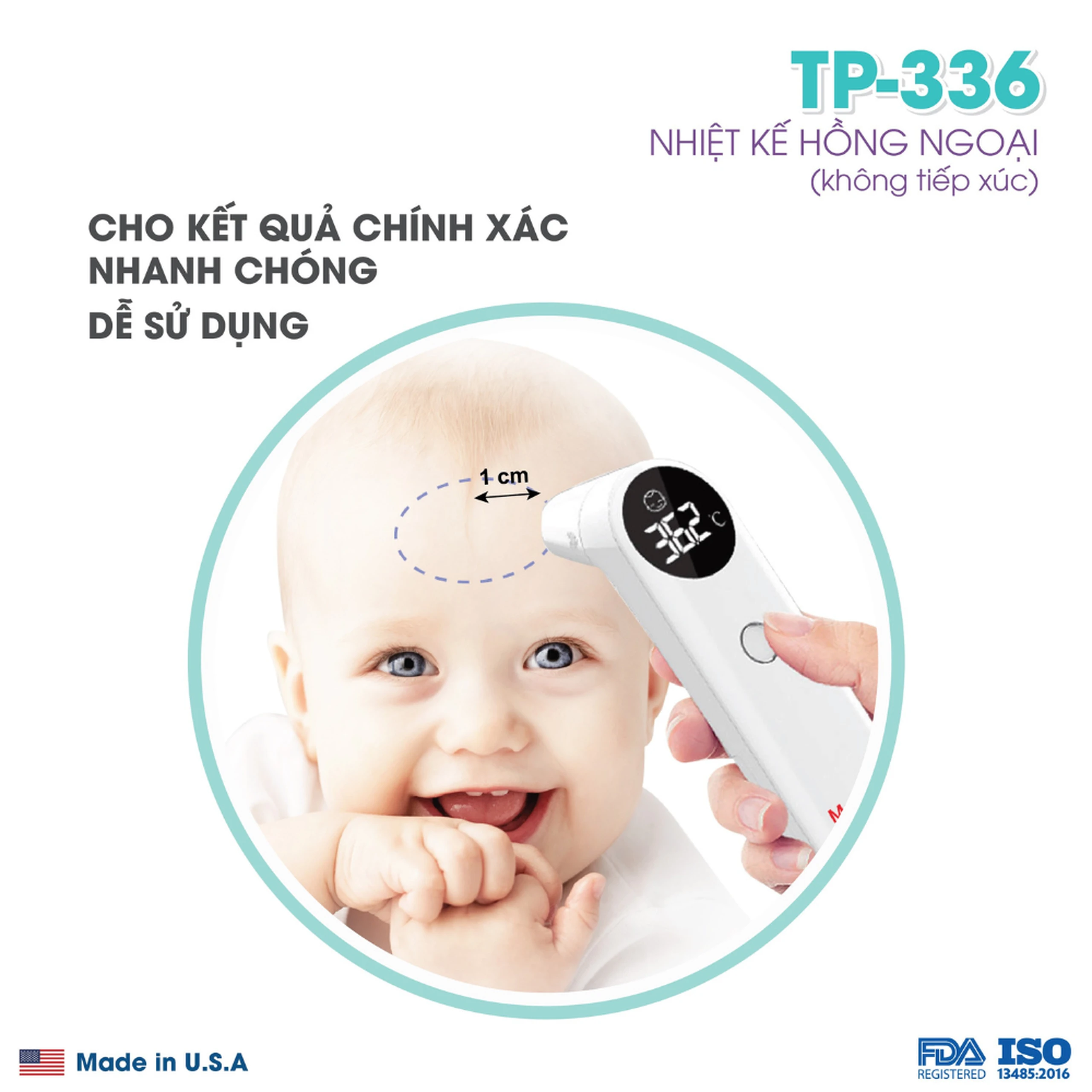 Nhiệt kế hồng ngoại đo trán Mediusa TP-336N New 2