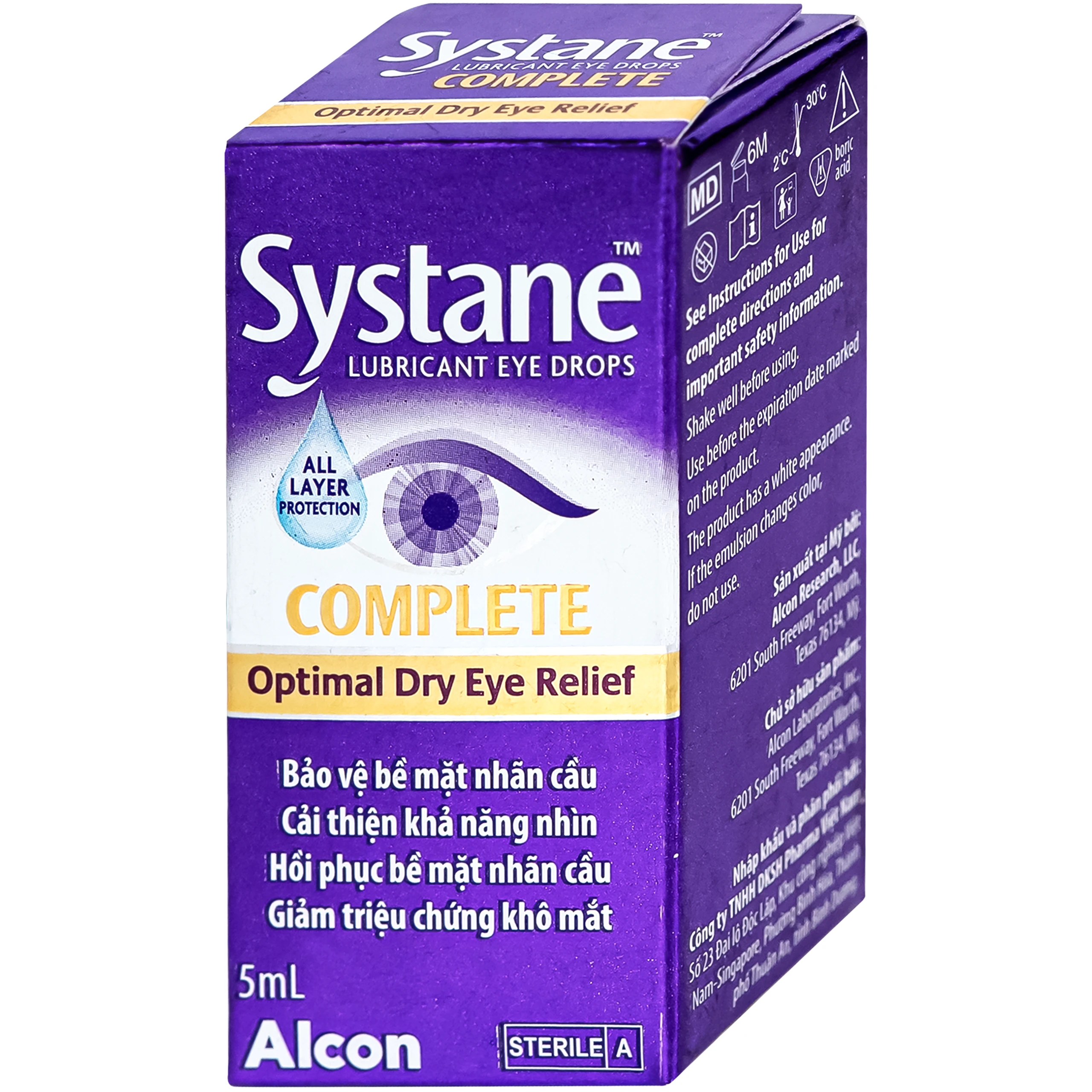 Nhỏ Mắt Systane Complete Alcon 5ml Giảm Kích Ứng, Khô Mắt, Bảo Vệ Và Phục Hồi Nhãn Cầu 3