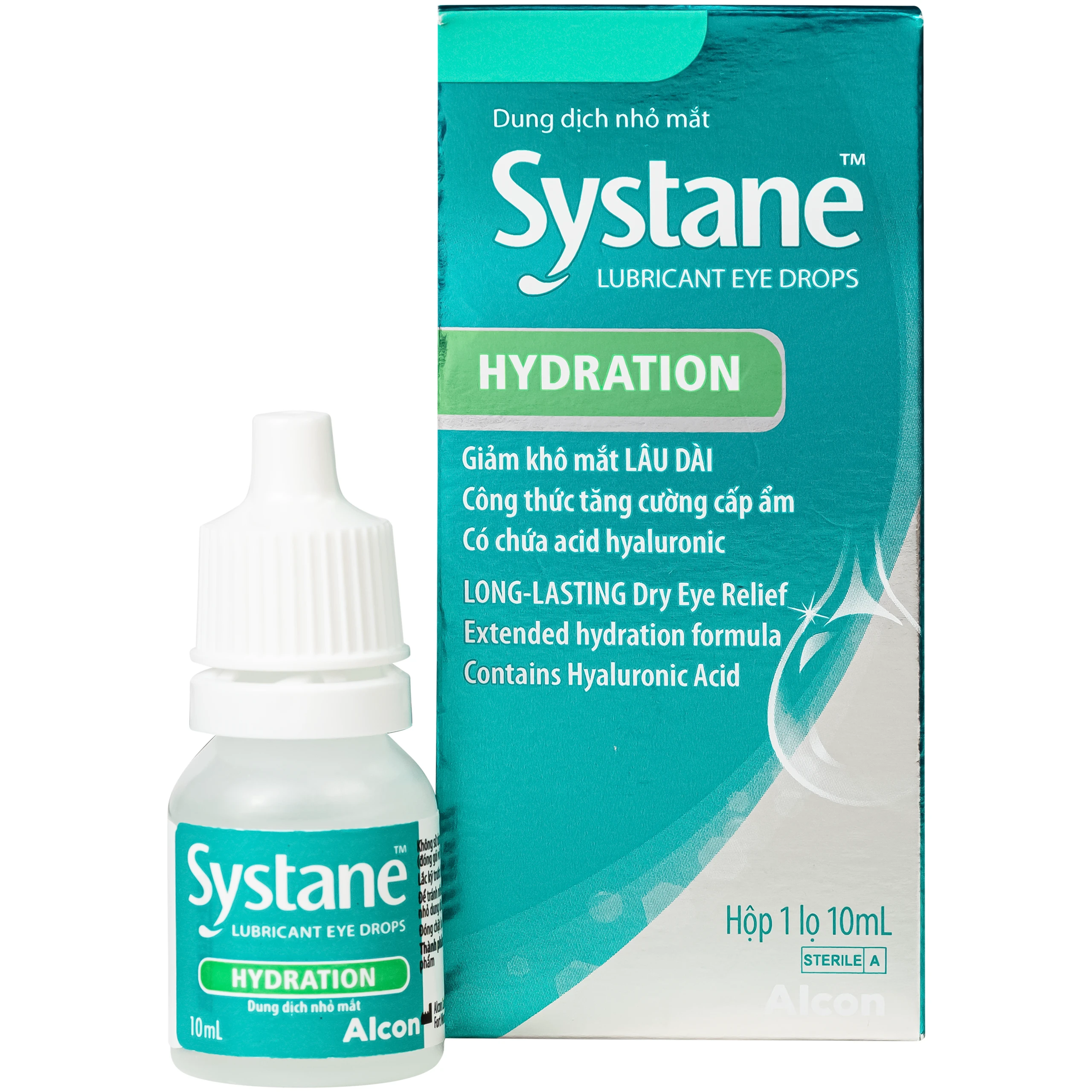 Nhỏ Mắt Systane Hydration Alcon 10ml Giảm Khô Mắt Lâu Dài, Tăng Cường Cấp Ẩm, Phục Hồi Tế Bào Tổn Thương Trên Nhãn Cầu Sau Phẫu Thuật 1