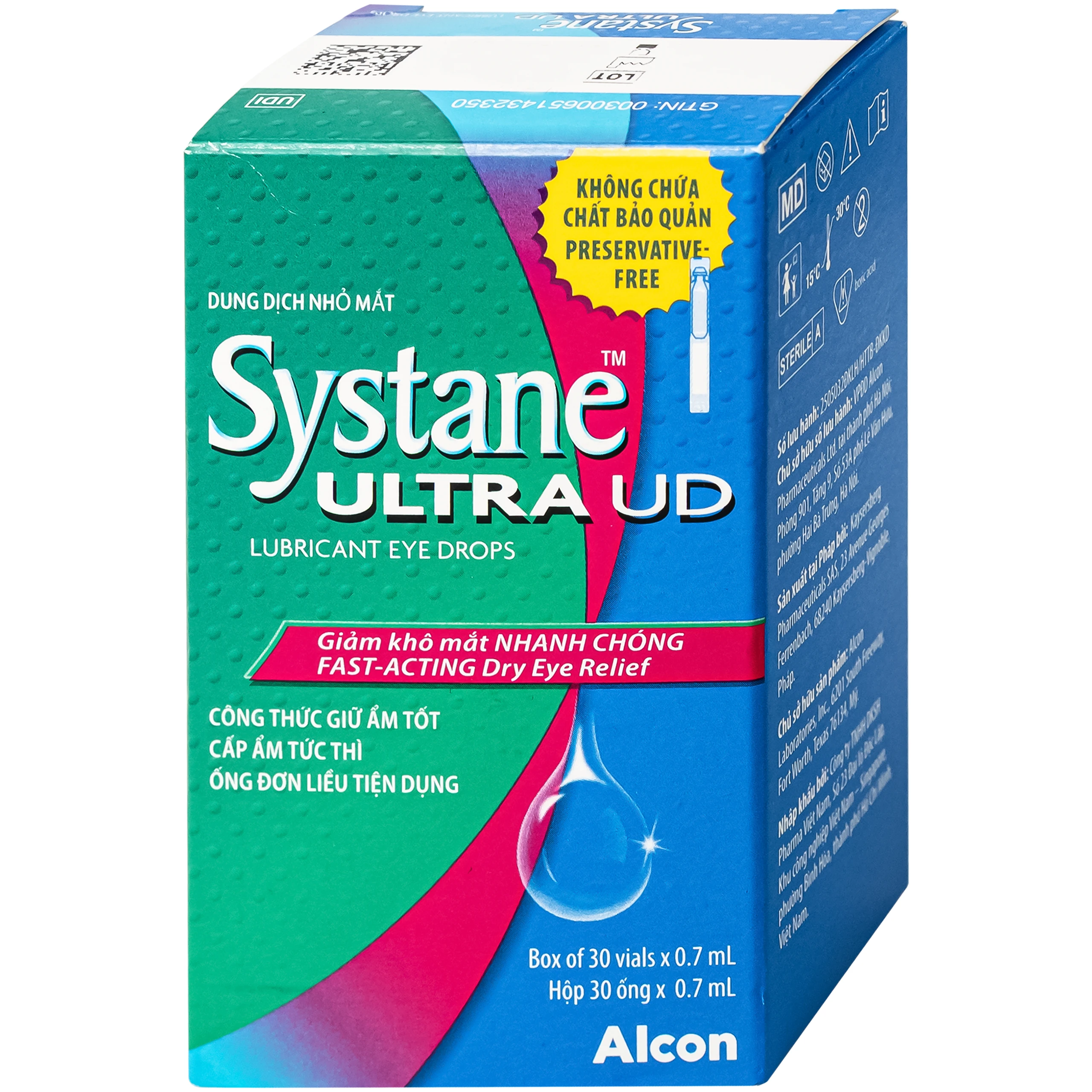 Nhỏ Mắt Systane Ultra Ud Alcon (30 ống x 0.7ml) Giảm Kích Ứng, Giảm Khô Mắt Nhanh Chóng, Giữ Ẩm Và Cấp Ẩm Tức Thì 7