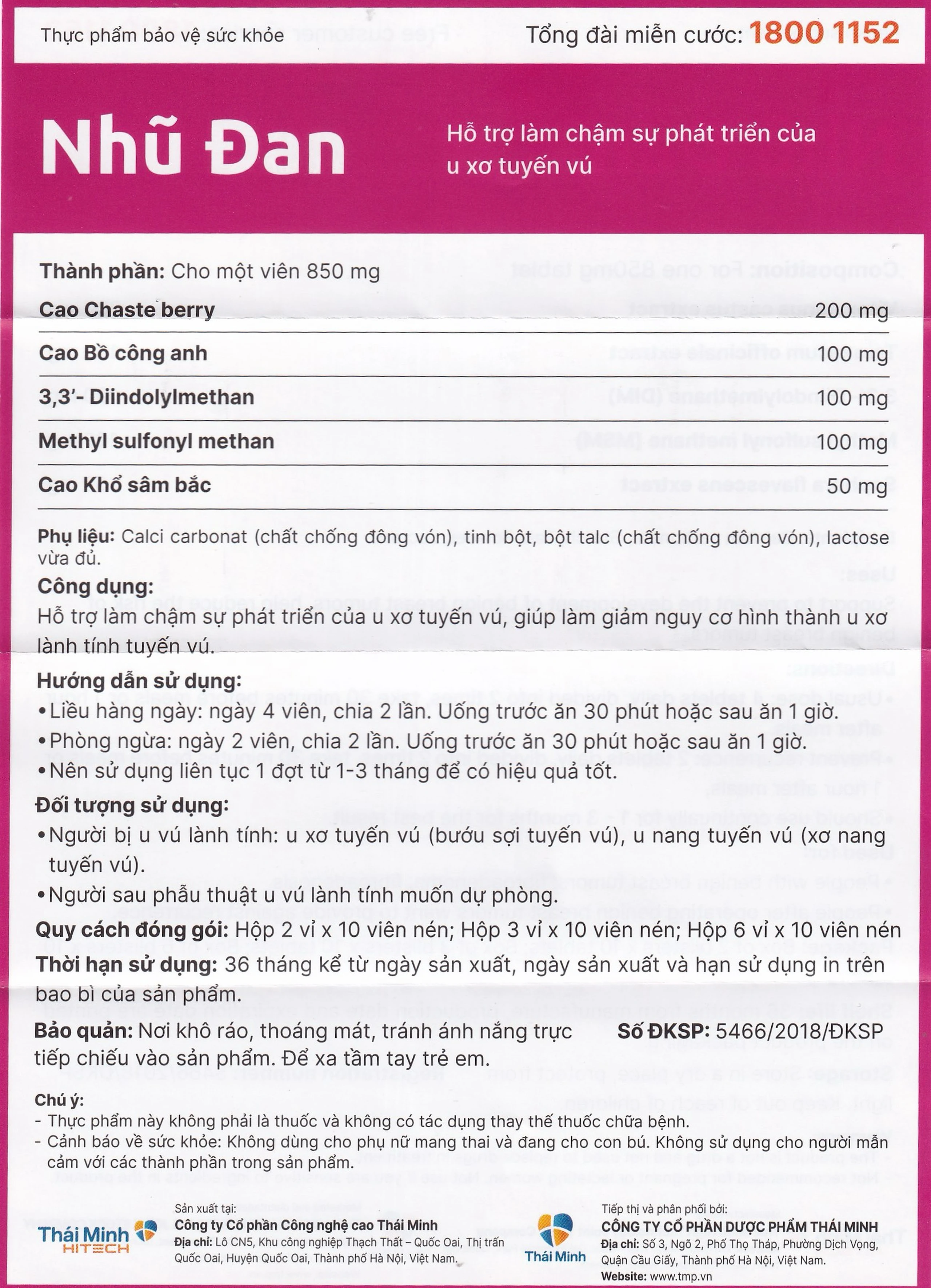 Viên uống Nhũ Đan Lohha hỗ trợ làm chậm sự phát triển của u xơ tuyến vú (2 vỉ x 10 viên) 4