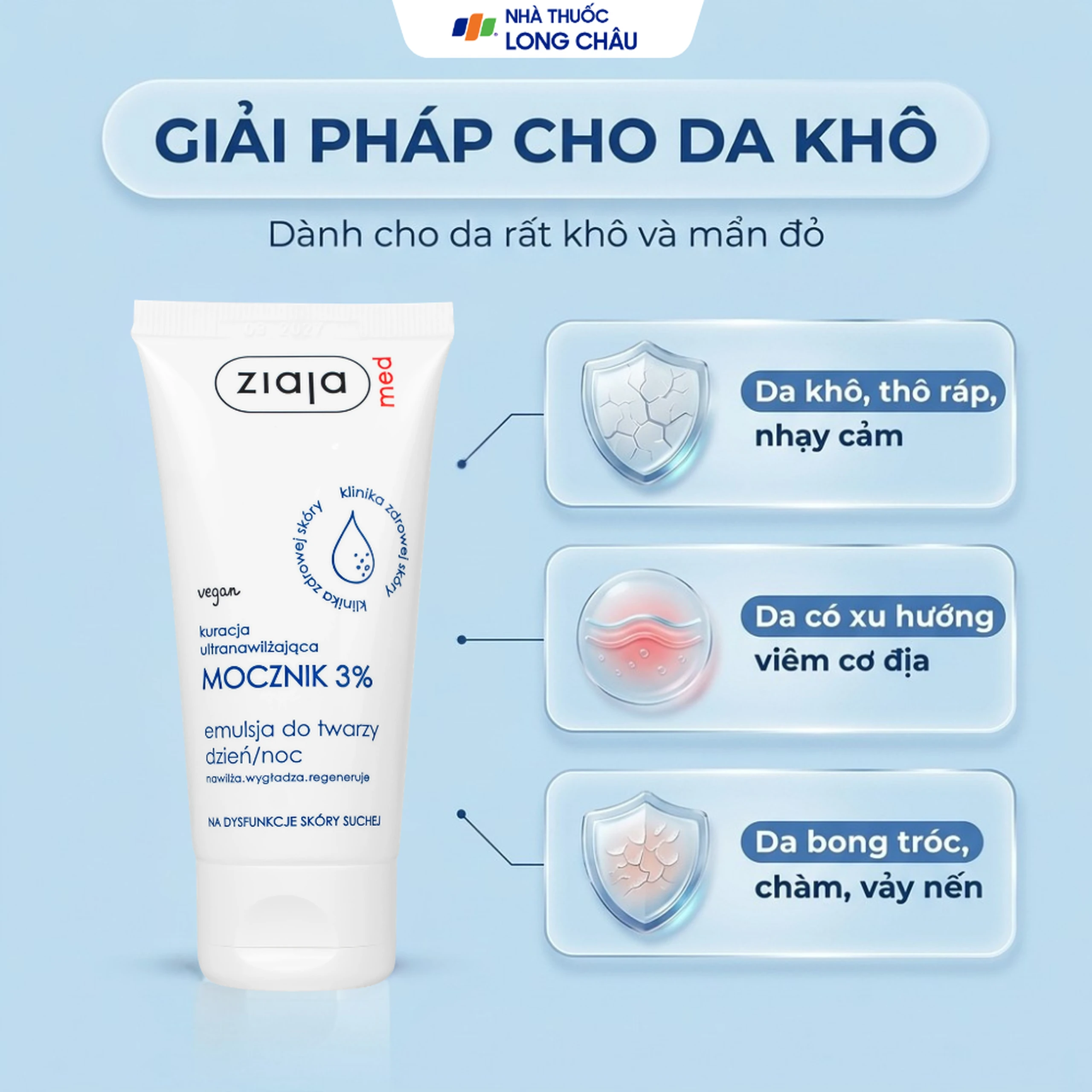 Nhũ tương bôi Ziaja Med 3% Urea mềm da, dưỡng ẩm (50ml) 5