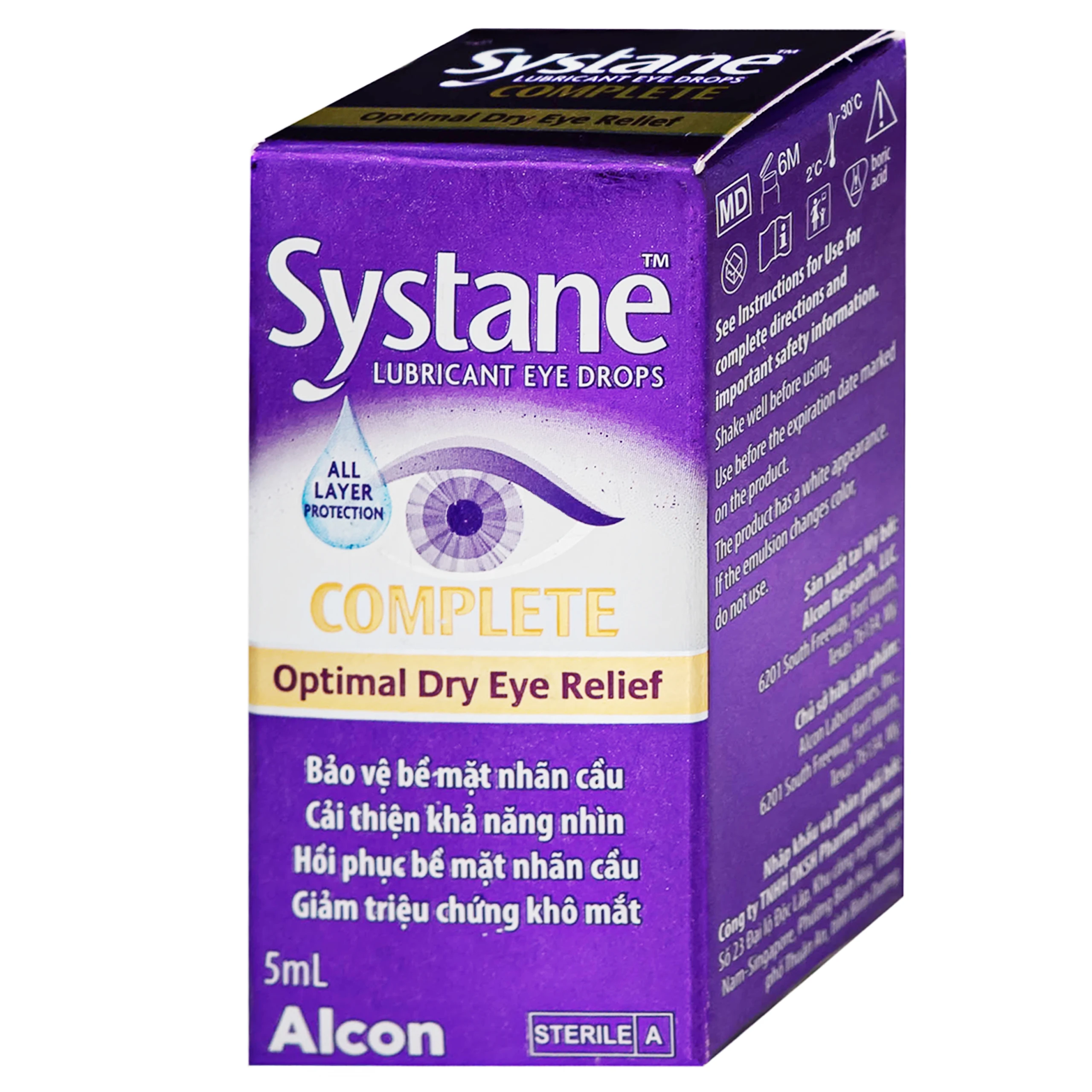 Nhũ Tương Nhỏ Mắt Systane Complete Alcon Giảm Kích Ứng, Khô Mắt, Bảo Vệ Và Phục Hồi Nhãn Cầu 5ml 3