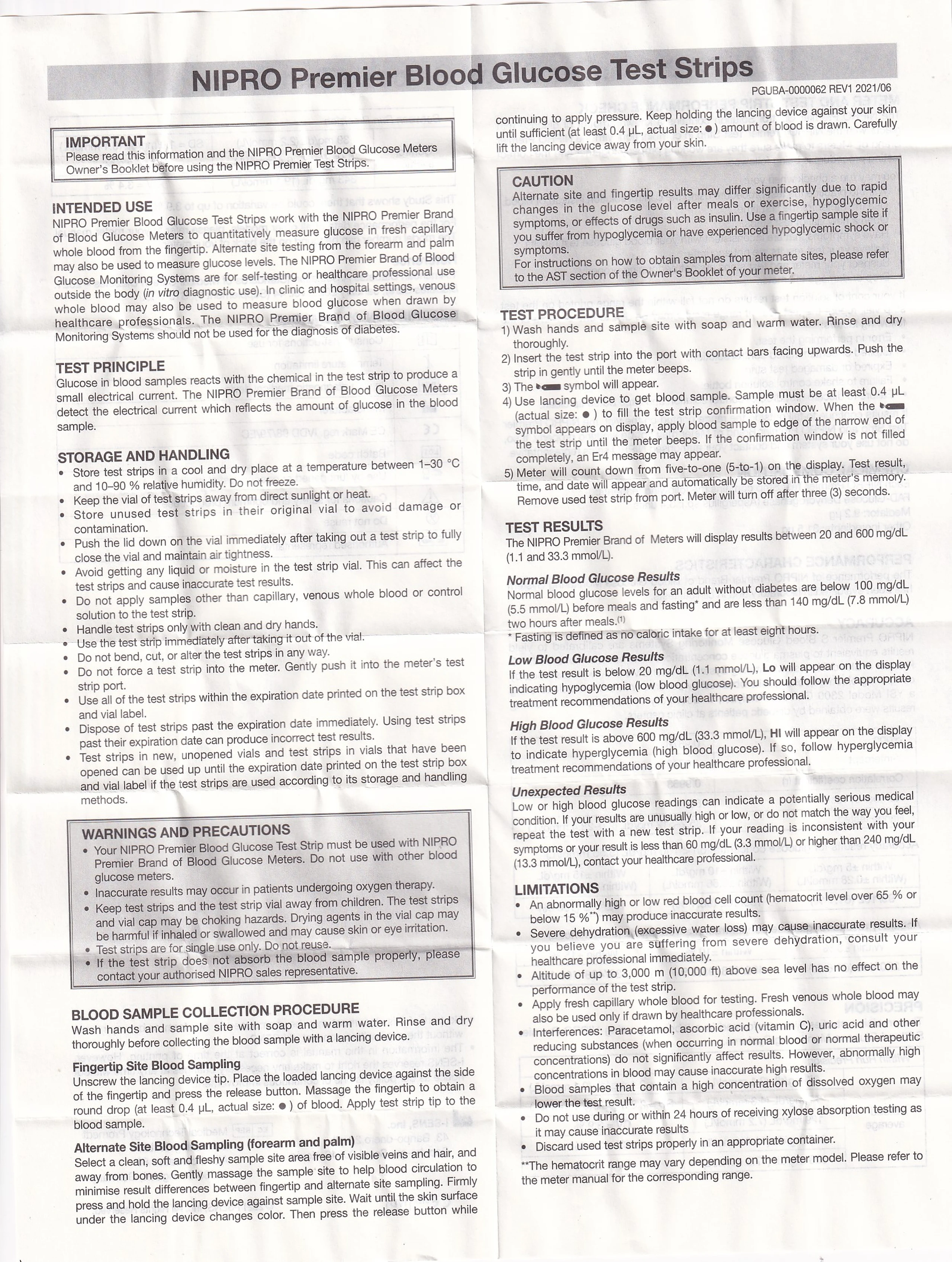 Que thử đường huyết Nipro Premier (hộp 25 que)