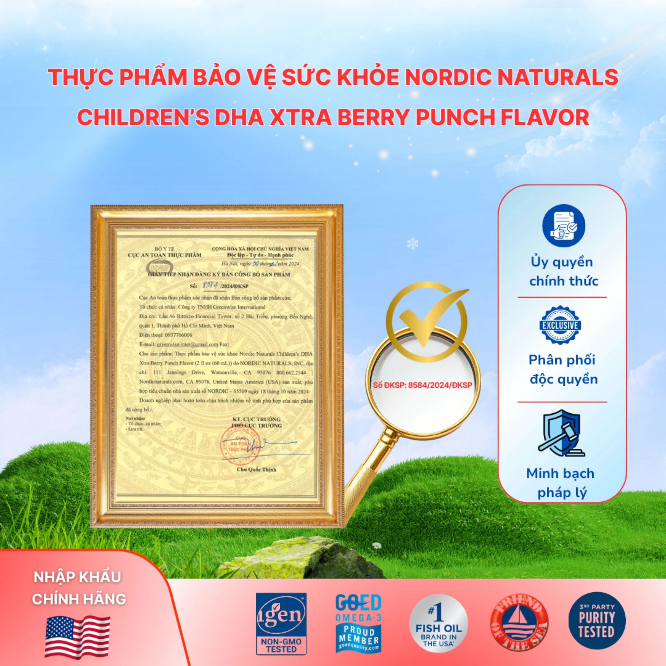 Dung dịch hỗ trợ cải thiện thị lực cho trẻ từ 1 tuổi Nordic Naturals Children's DHA xtra (60ml)