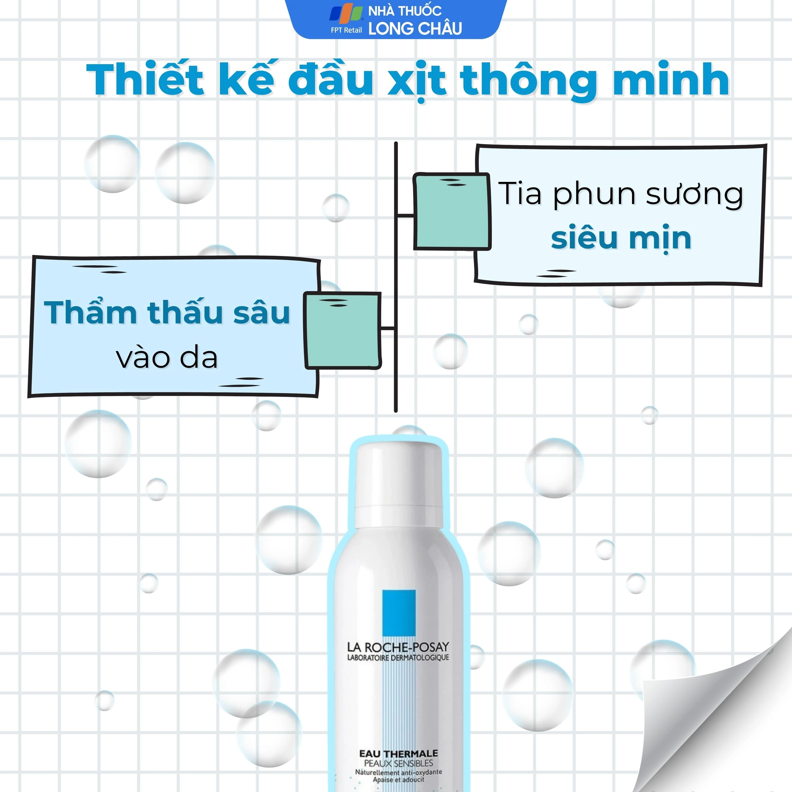 Xịt khoáng La Roche-posay Thermal Spring Water Sensitive Skin giúp làm dịu và bảo vệ da 150ml