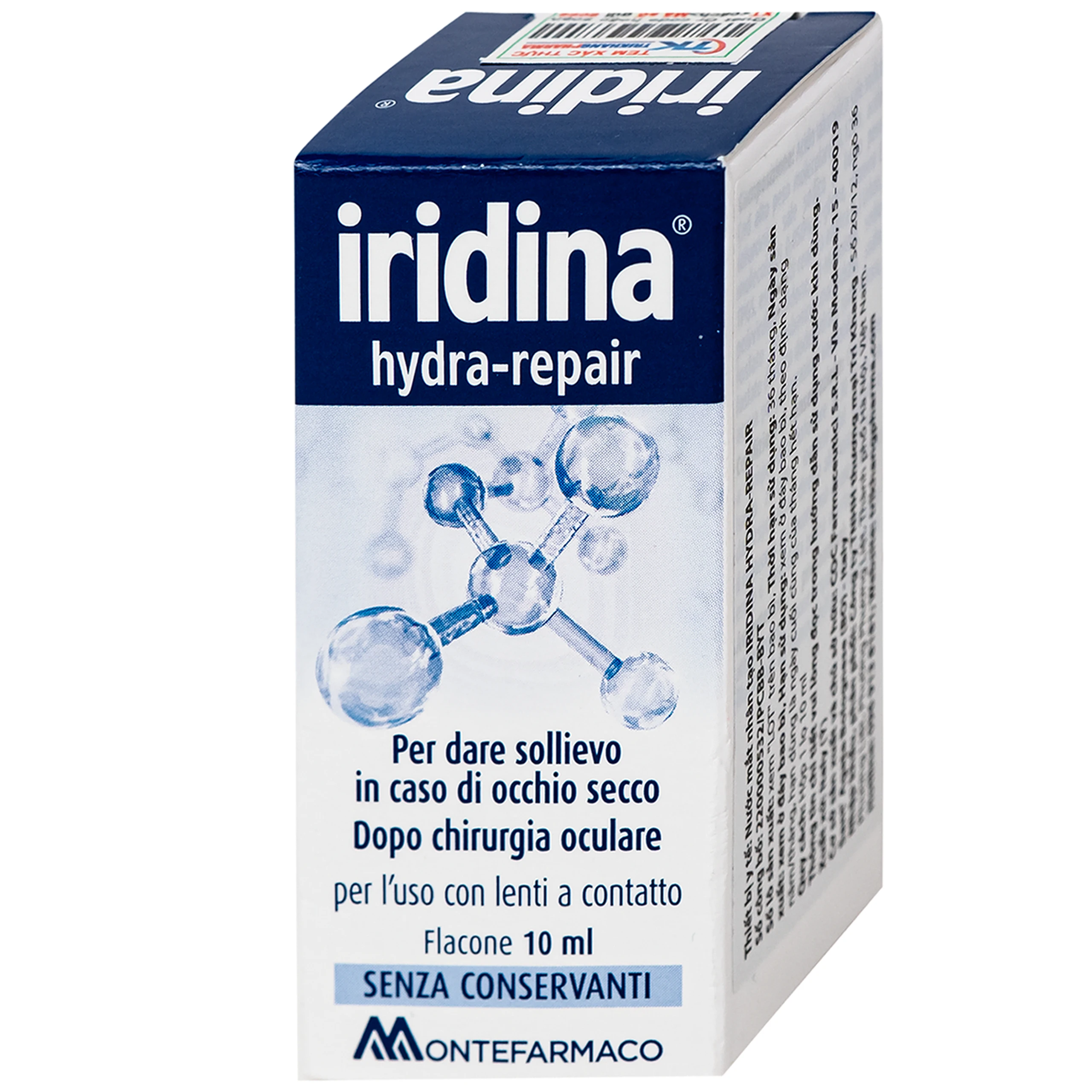 Nước mắt nhân tạo Iridina hydra-repair Giảm Kích Ứng, khô mắt, bảo vệ và phục hồi nhãn cầu (10ml) 7