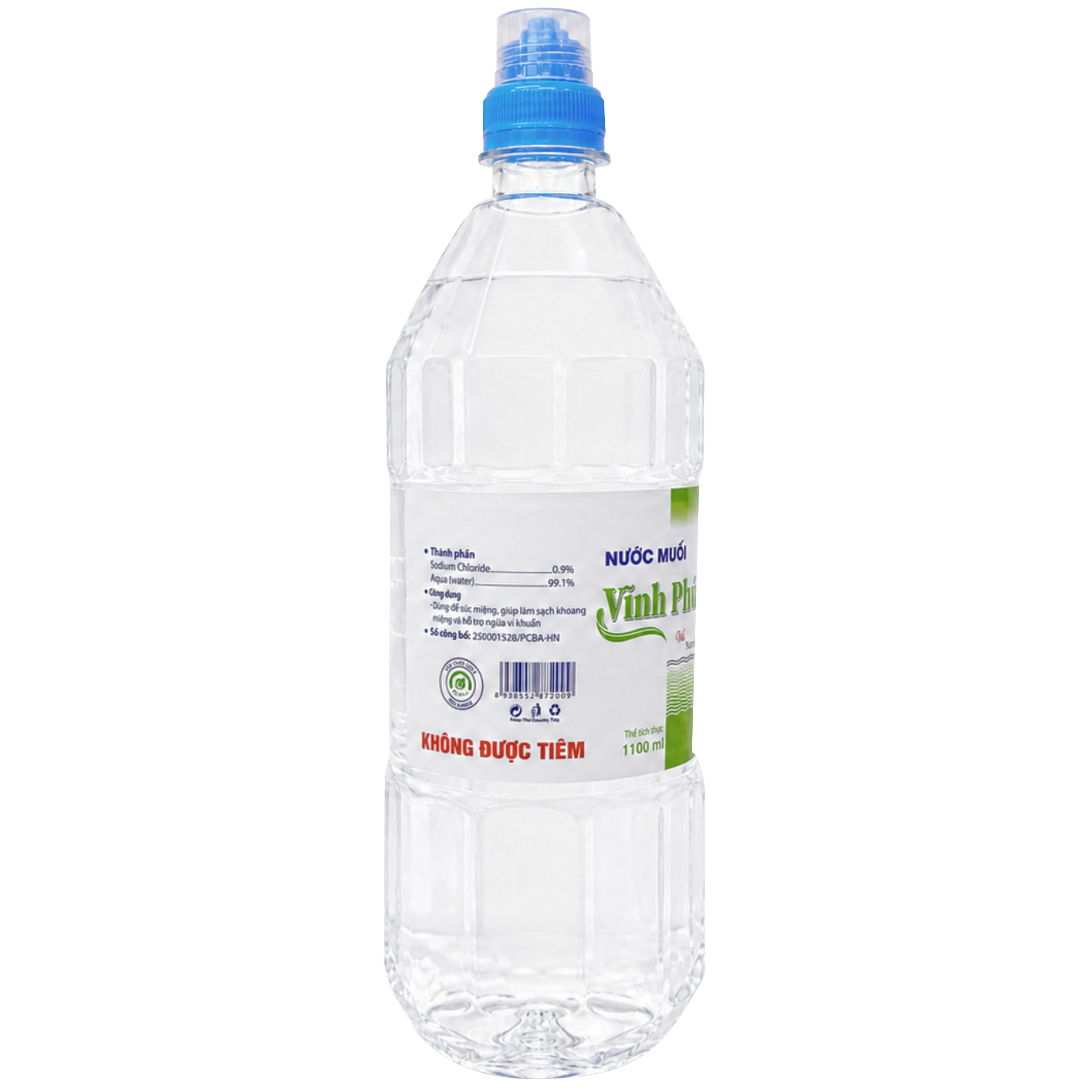 Nước muối Vĩnh Phúc Smiles 1100ml natri clorid 0.9 giúp làm sạch răng, khử mùi hôi miệng 5