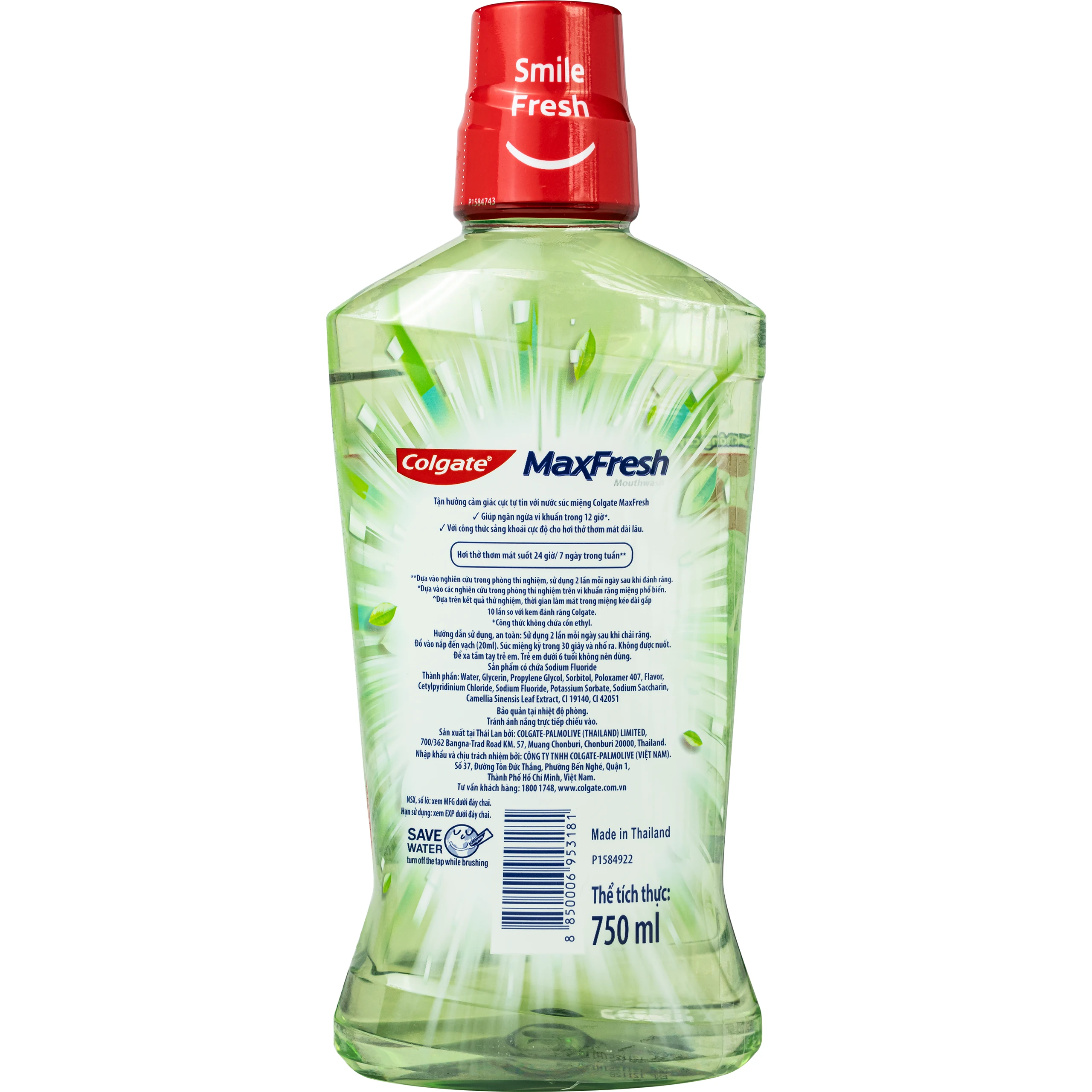 Nước súc miệng Colgate MAXFRESH Trà Xanh 750ml 2