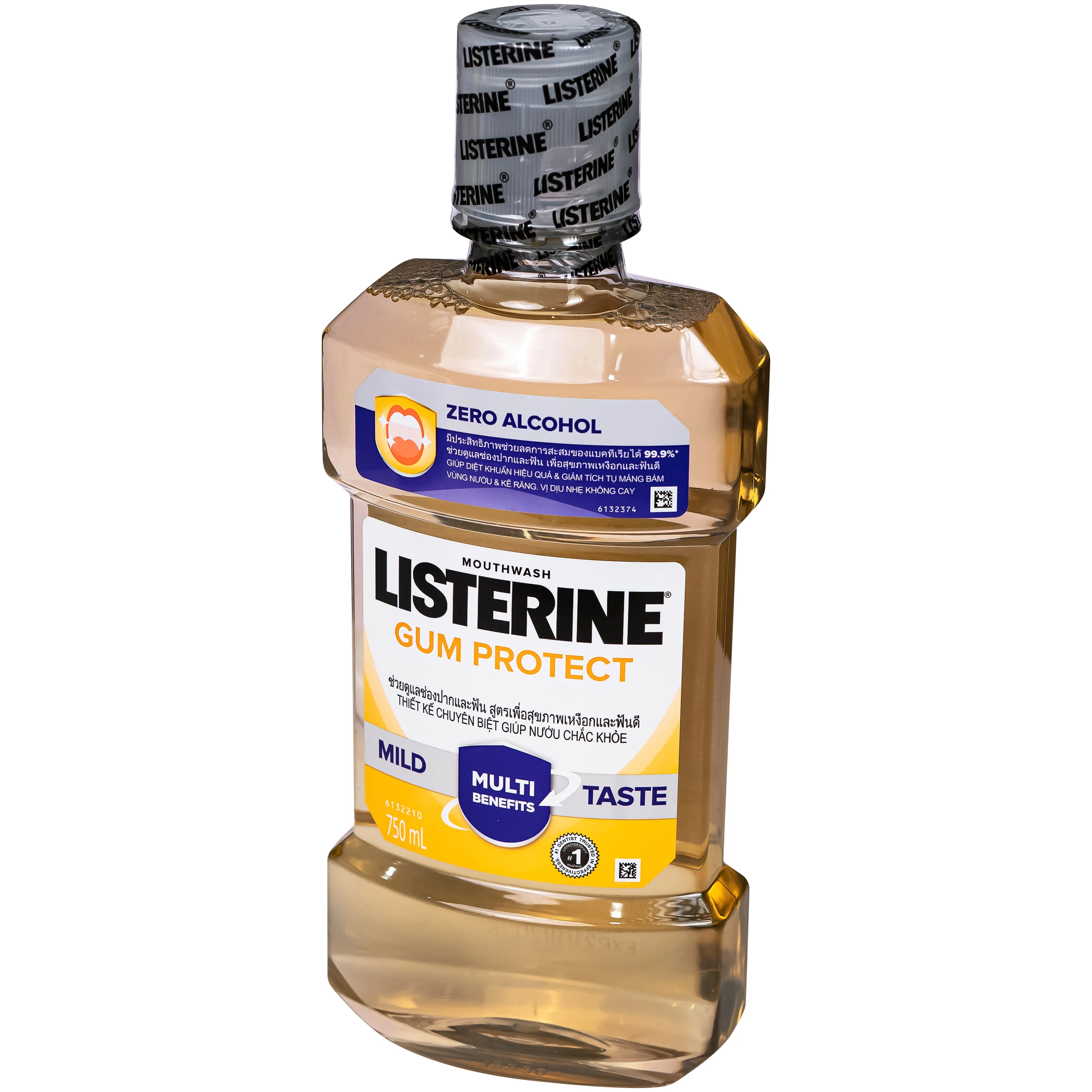 Nước súc miệng giúp diệt khuẩn và bảo vệ nướu chắc khỏe Listerine gum protect zero alcohol 750ml 3