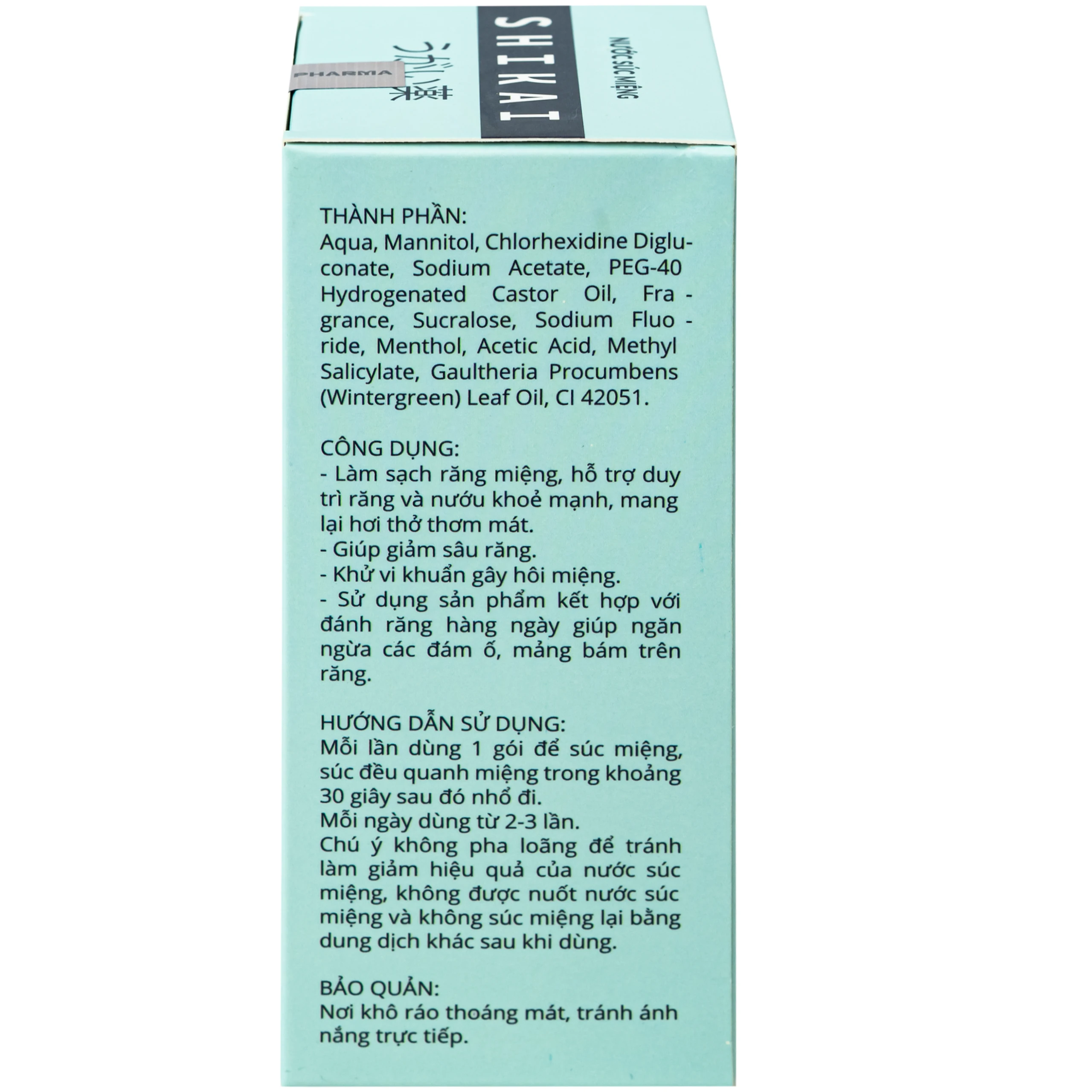 Nước Súc Miệng Shikai Tokyo Pharma - Phòng Ngừa Virus, Vi Khuẩn,Hỗ Trợ Điều Trị Viêm Nướu, Viêm Lợi, Nha Chu (Hộp 12 gói) 5