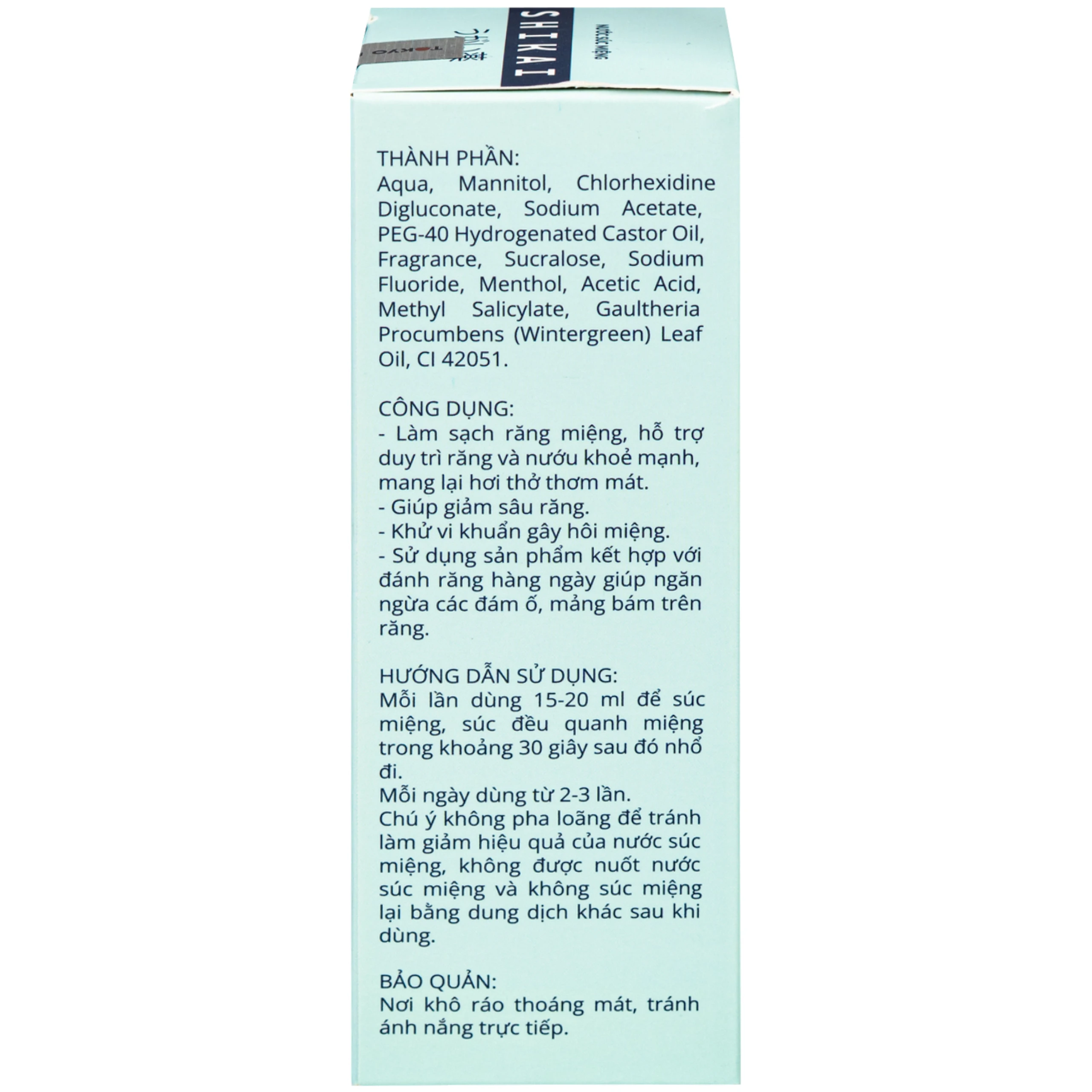 Nước Súc Miệng Shikai Tokyo Pharma - Phòng Ngừa Virus, Vi Khuẩn, Hỗ Trợ Điều Trị Viêm Nướu, Viêm Lợi, Nha Chu (250ml) 5