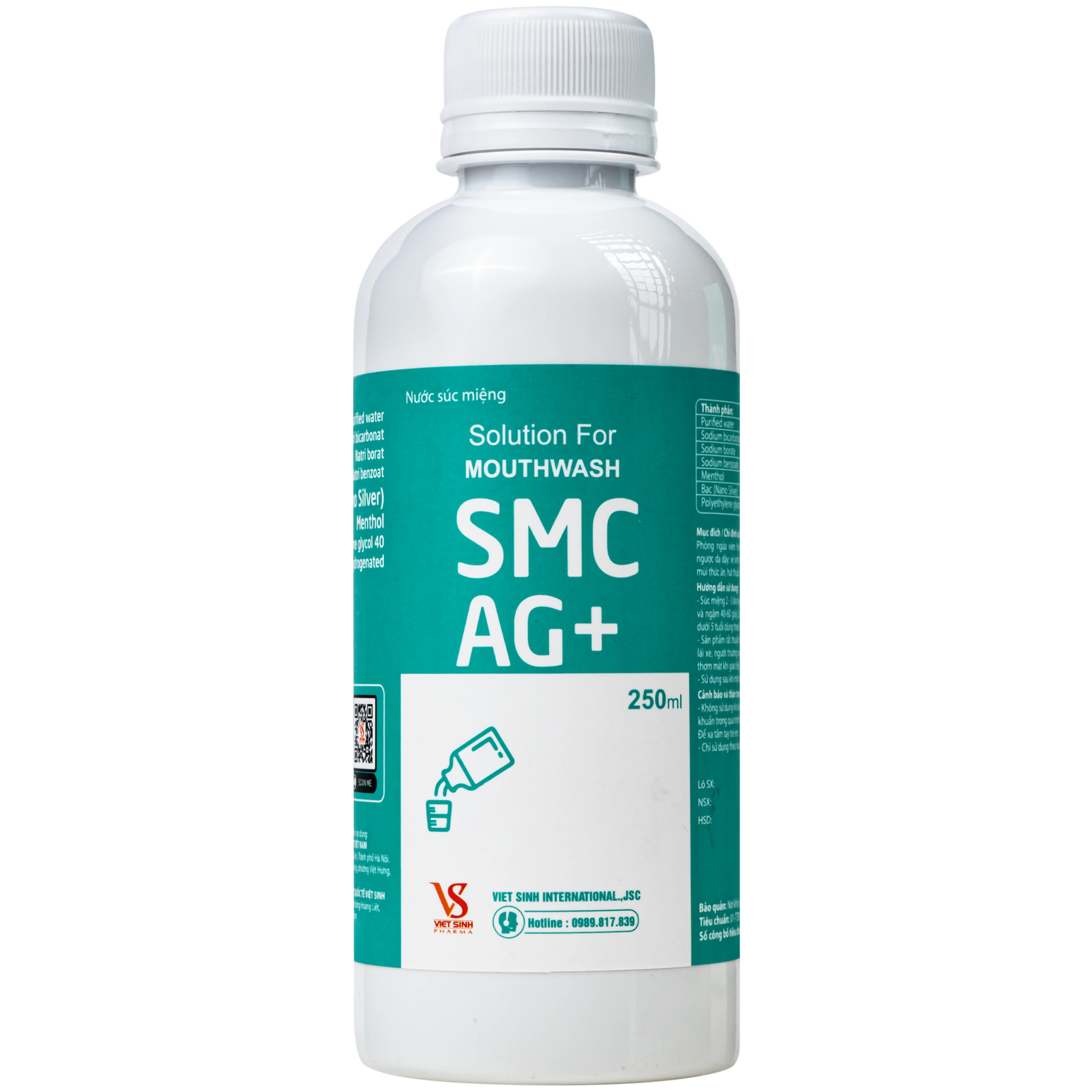 Nước Súc Miệng SMC AG+ sát khuẩn răng miệng, khử mùi hôi, hỗ trợ phòng chống viêm lợi (250ml) 4