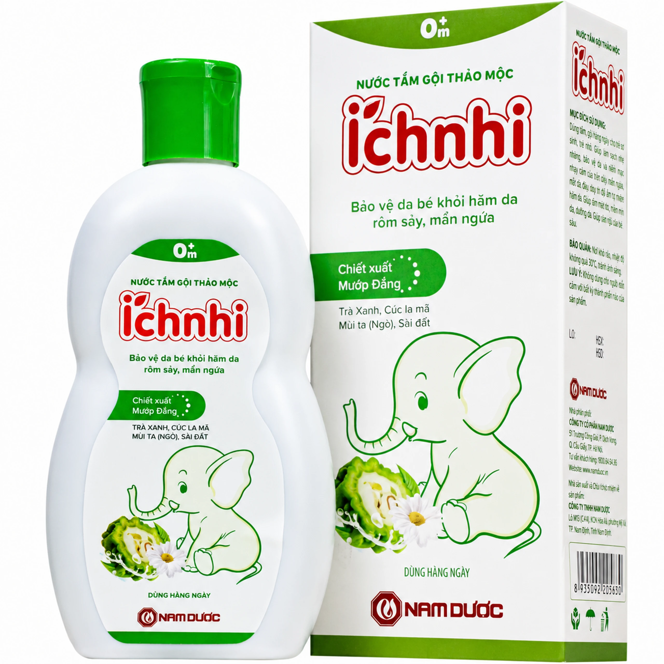 Nước tắm gội thảo mộc Ích Nhi giúp làm sạch da, hỗ trợ giảm rôm sảy (230ml) 1