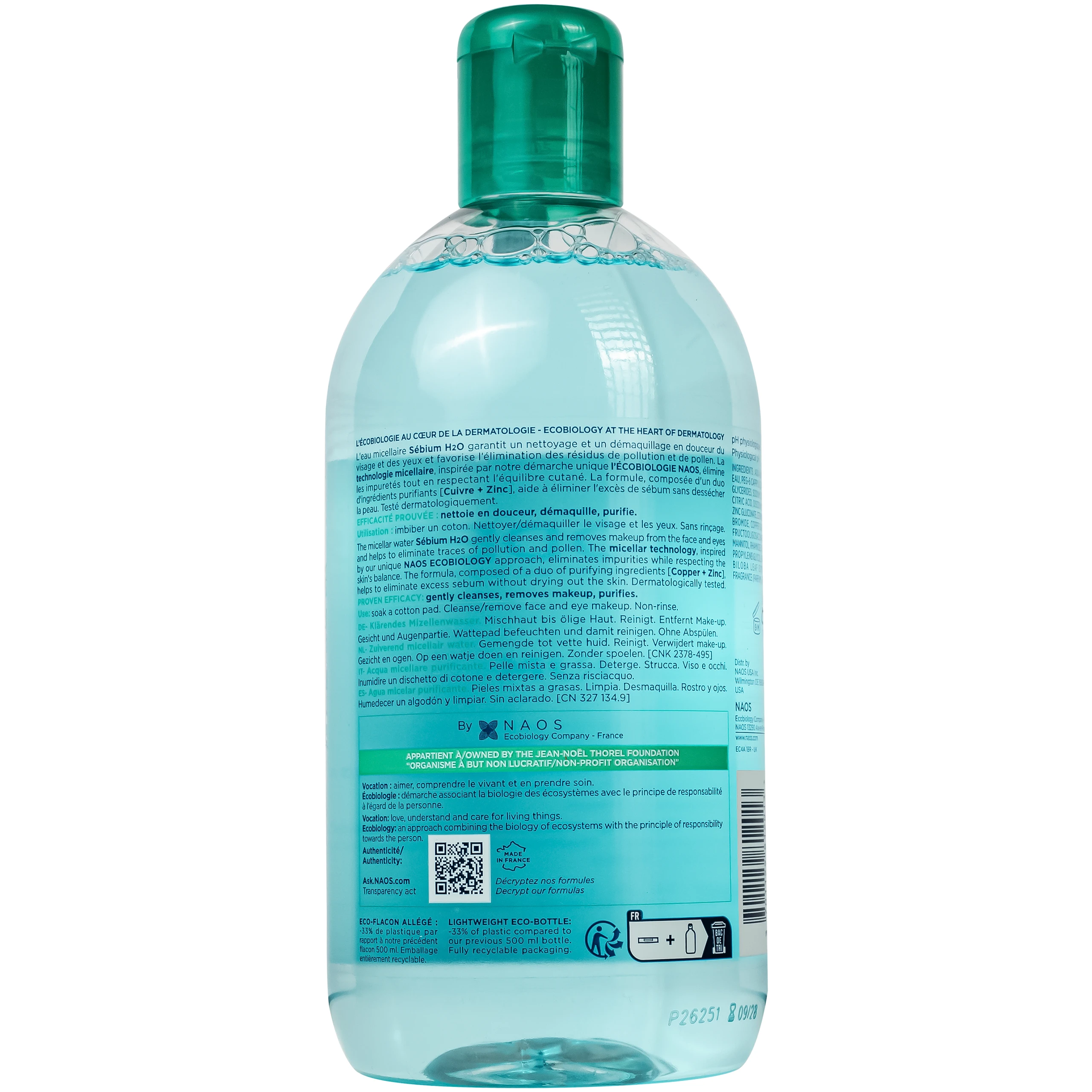 Nước tẩy trang Bioderma Sebium H2O dành cho da dầu và hỗn hợp (500ml) 6