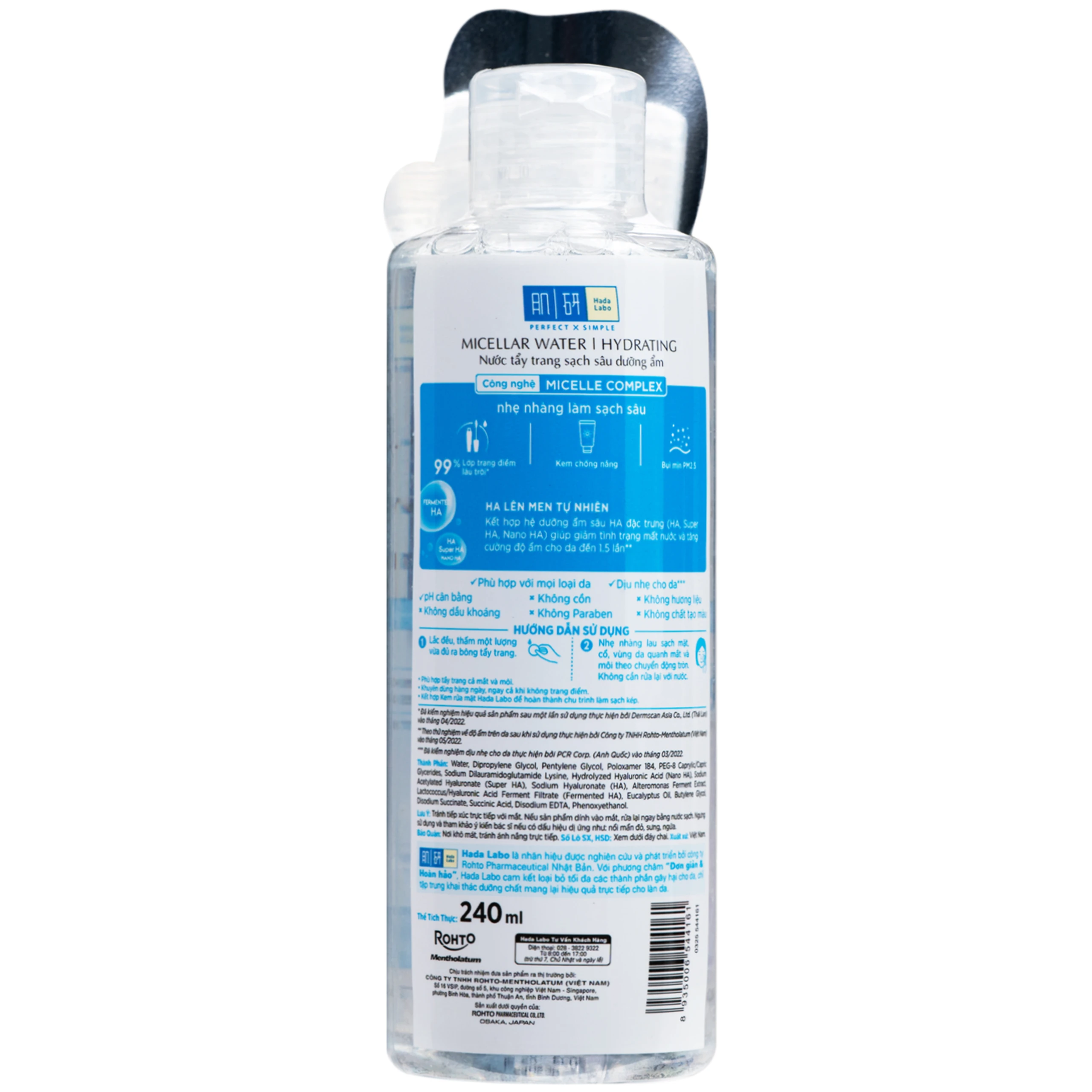 Nước tẩy trang Hada Labo làm sạch sâu, dưỡng ẩm (hydrating) chai (240ml) 2