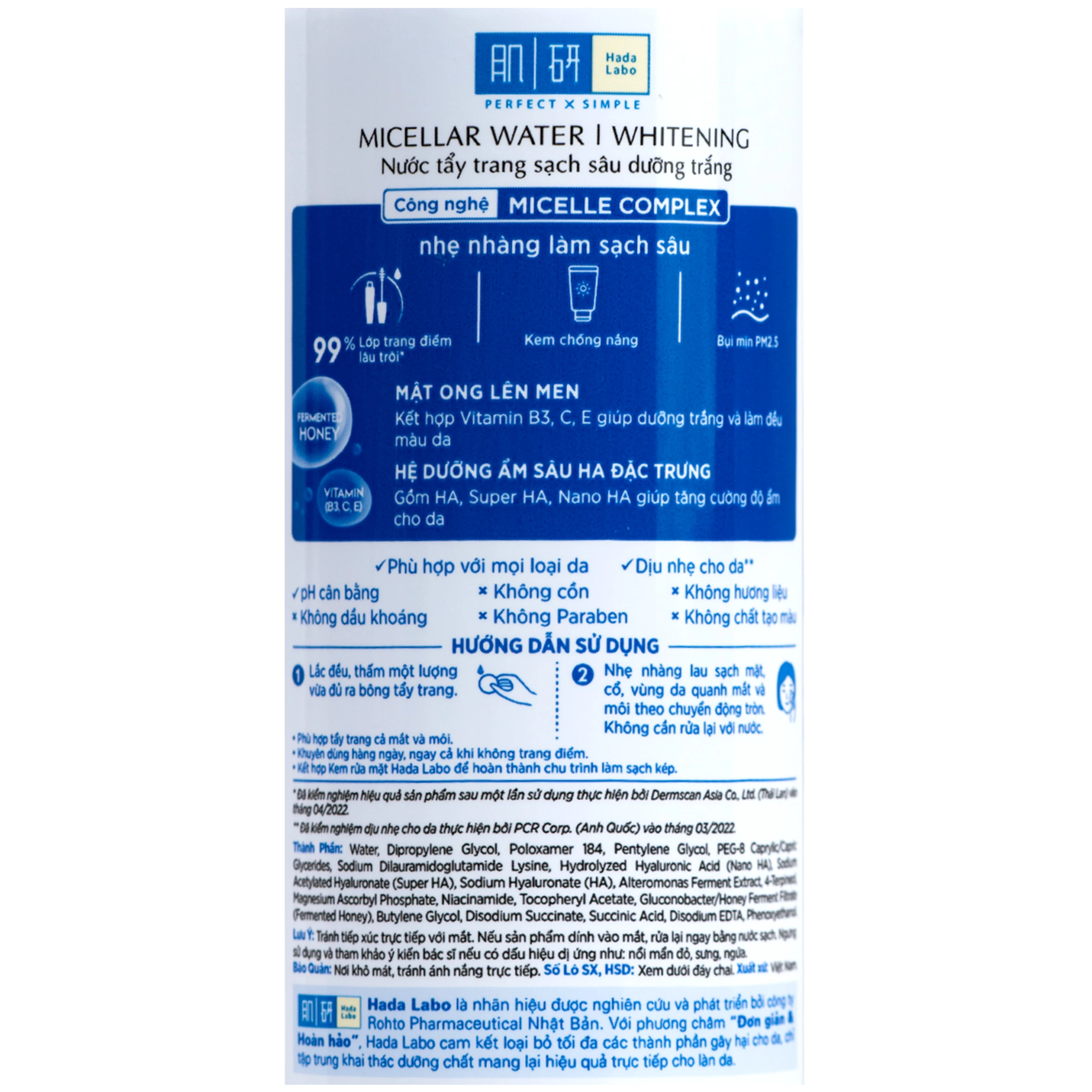 Nước tẩy trang Hada Labo làm sạch sâu, dưỡng sáng da (Whitening) chai 240ml 4