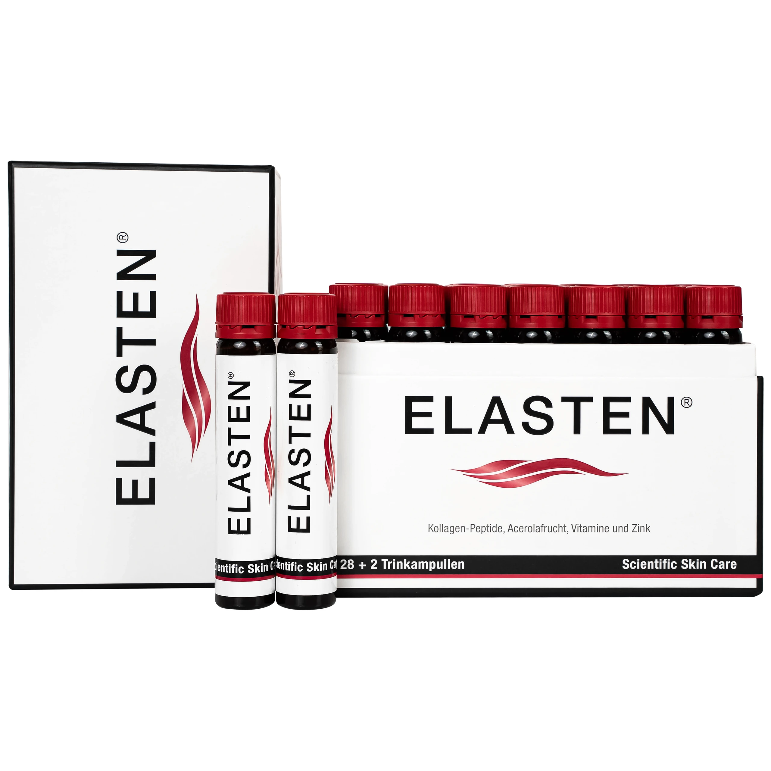 TPBVSK bổ sung Collagen-Peptide, giúp giảm lão hóa da, tăng độ đàn hồi và giữ ẩm cho da, giúp da sáng mịn Elasten 28+2 ống x 25ml