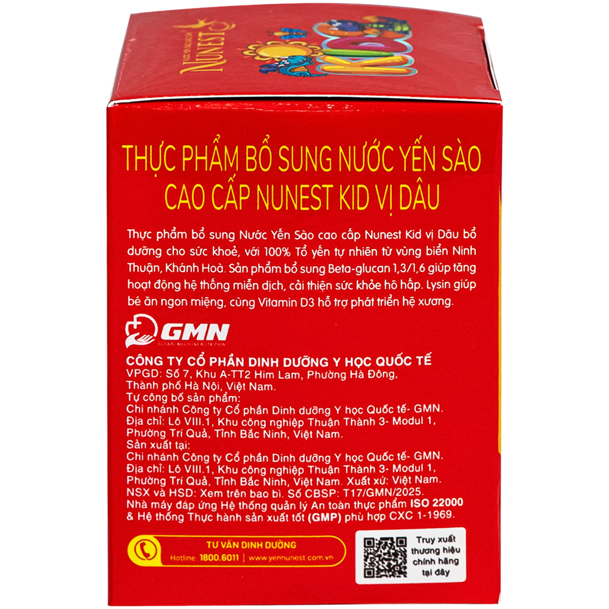 Nước Yến Sào Cao Cấp Cho Trẻ Em Nunest Kid Vị Dâu Lốc 3+1 (70ml) 4