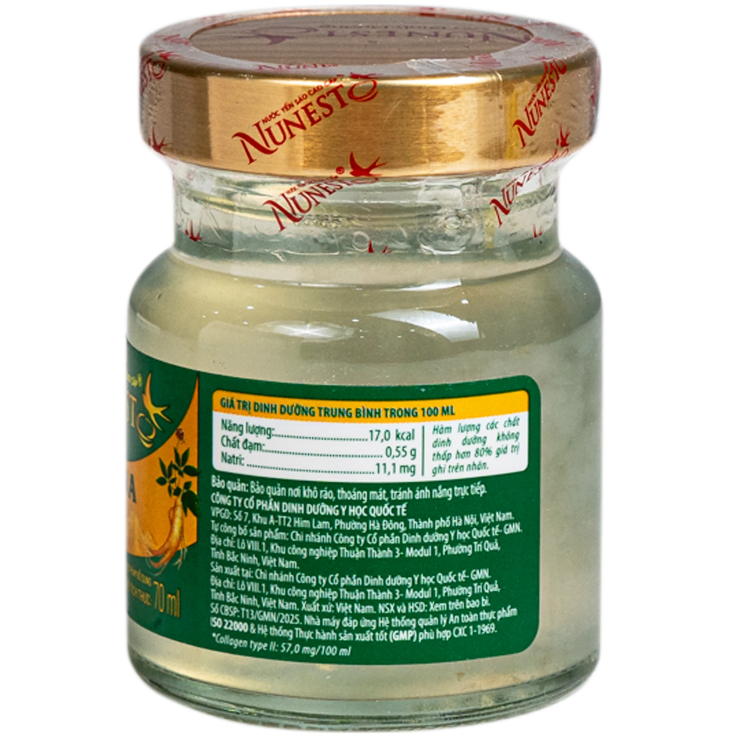 Nước Yến Sào Cao Cấp Nunest Cerna Dành Cho Người Tiểu Đường (6 hũ x 70ml) 6