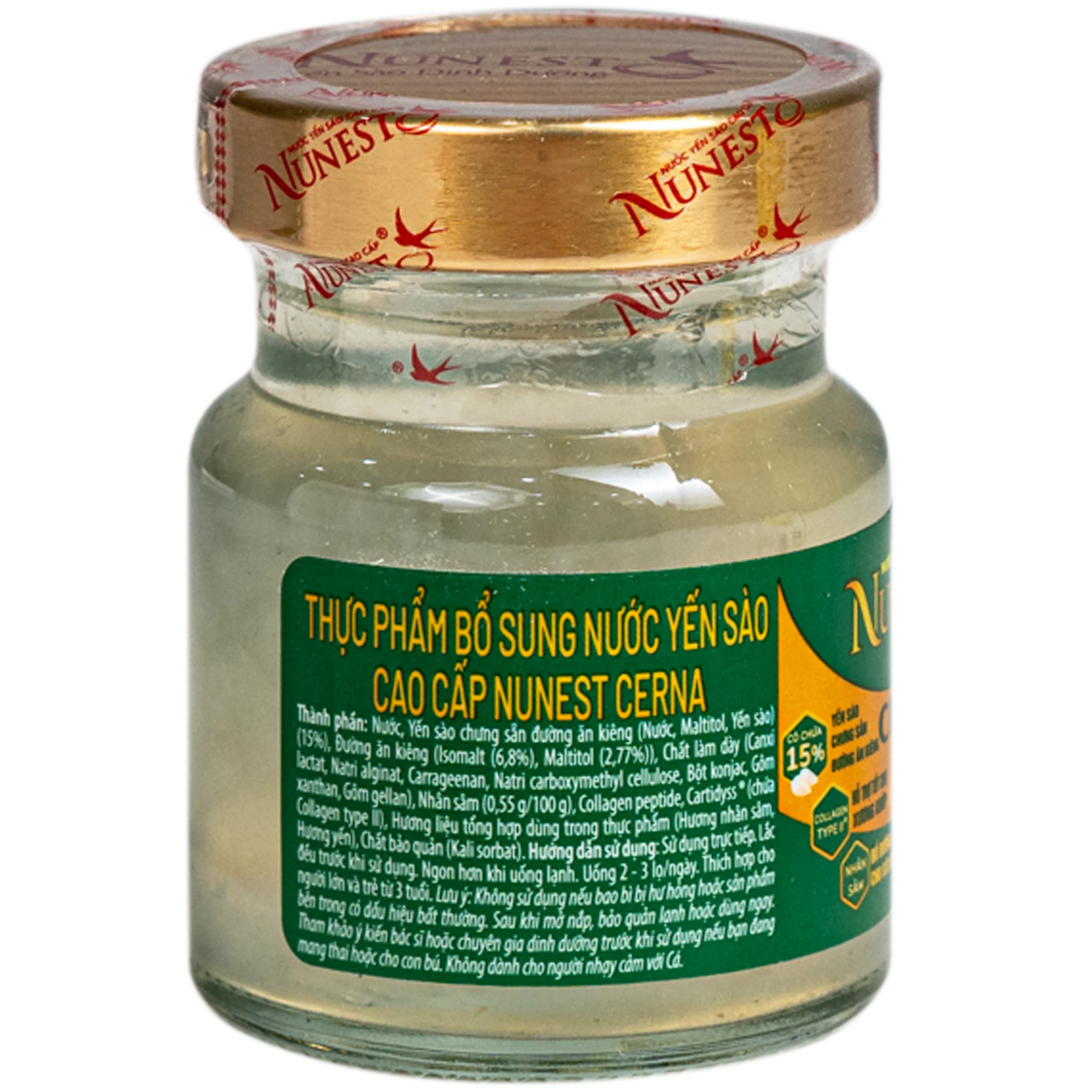 Nước Yến Sào Cao Cấp Nunest Cerna Dành Cho Người Tiểu Đường (6 hũ x 70ml) 7