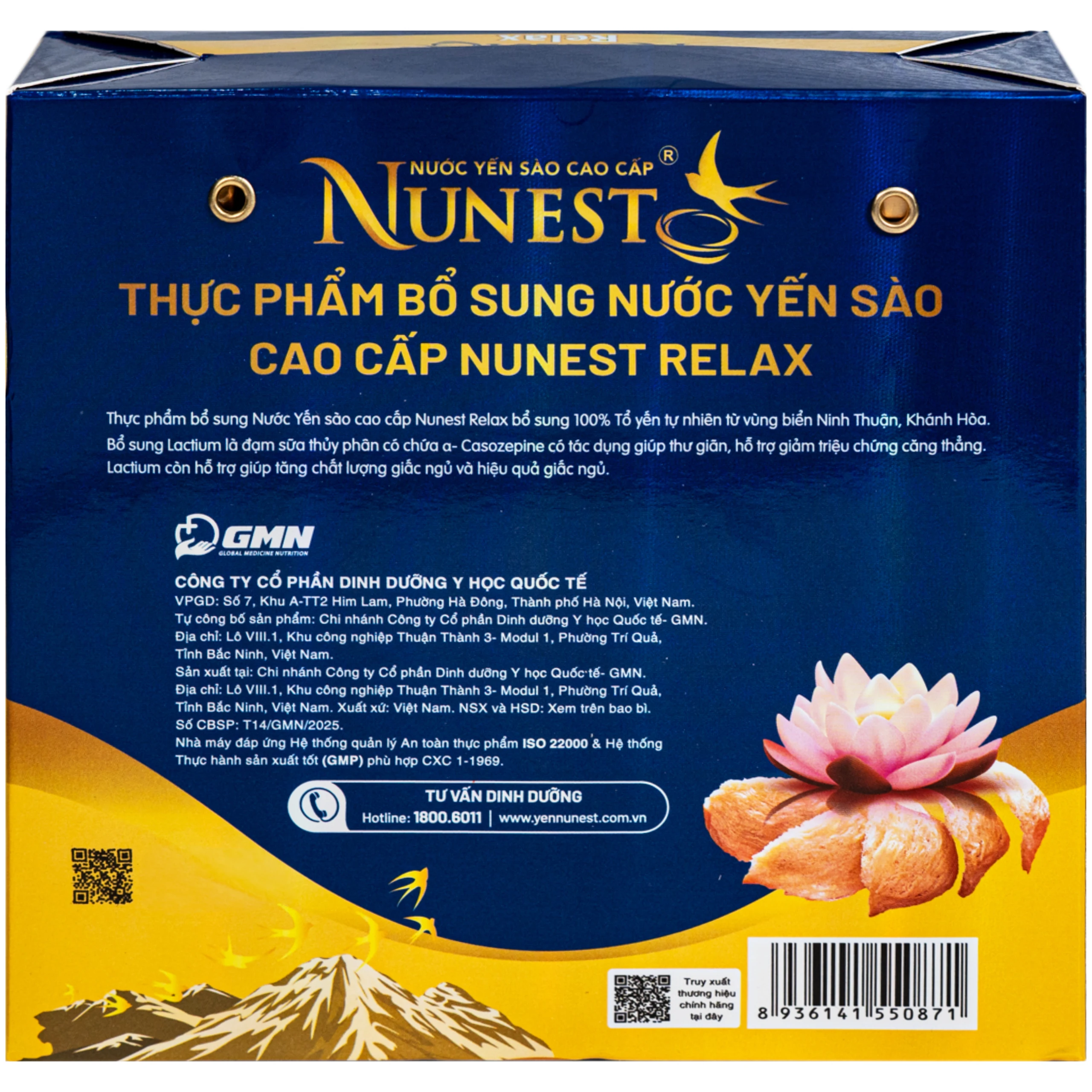 Nước Yến Sào Cao Cấp Nunest Relax - Ngủ Ngon, Giảm Căng Thẳng Mệt Mỏi (6 hũ x 70ml) 4