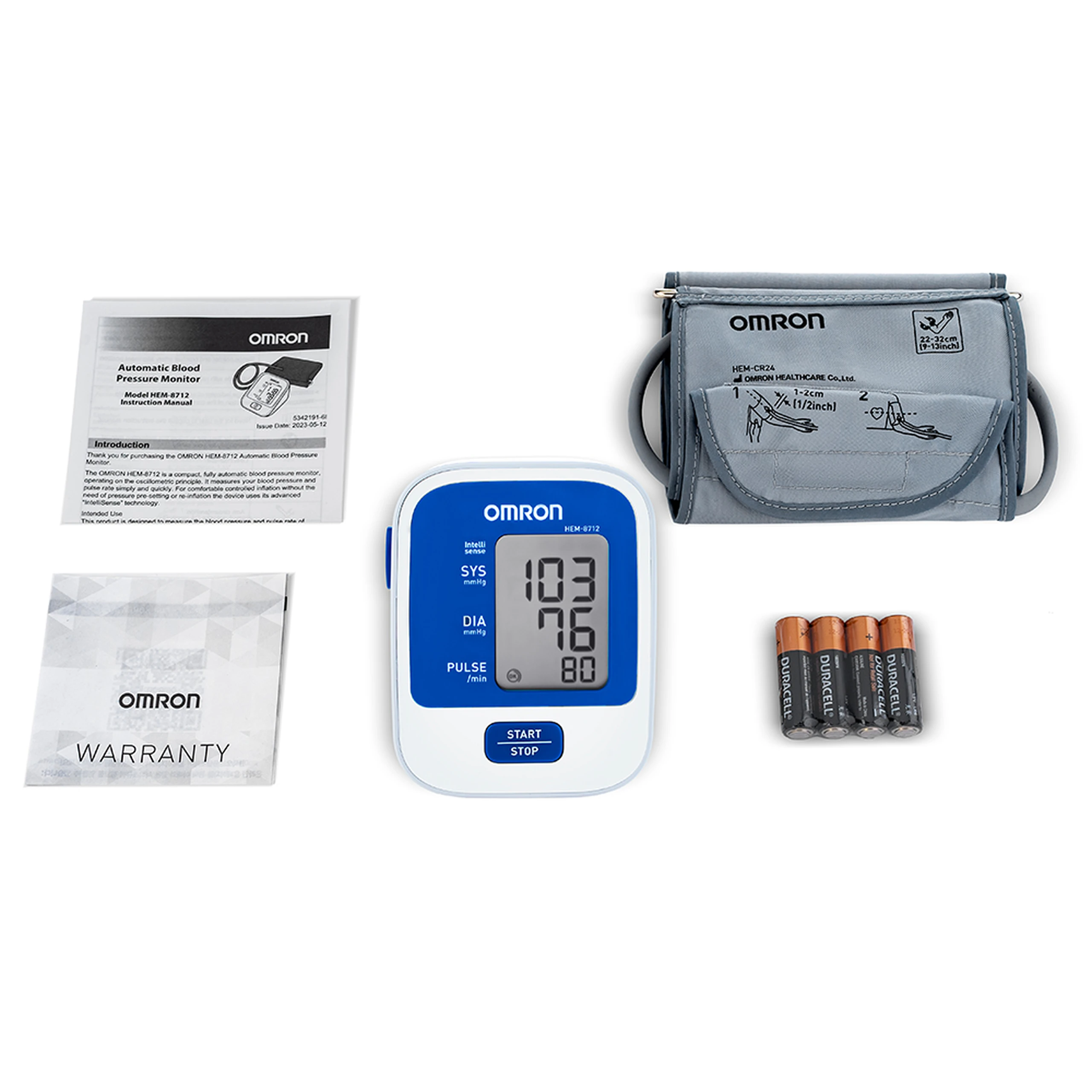 Máy đo huyết áp bắp tay Omron HEM 8712 hỗ trợ đo huyết áp, nhịp tim