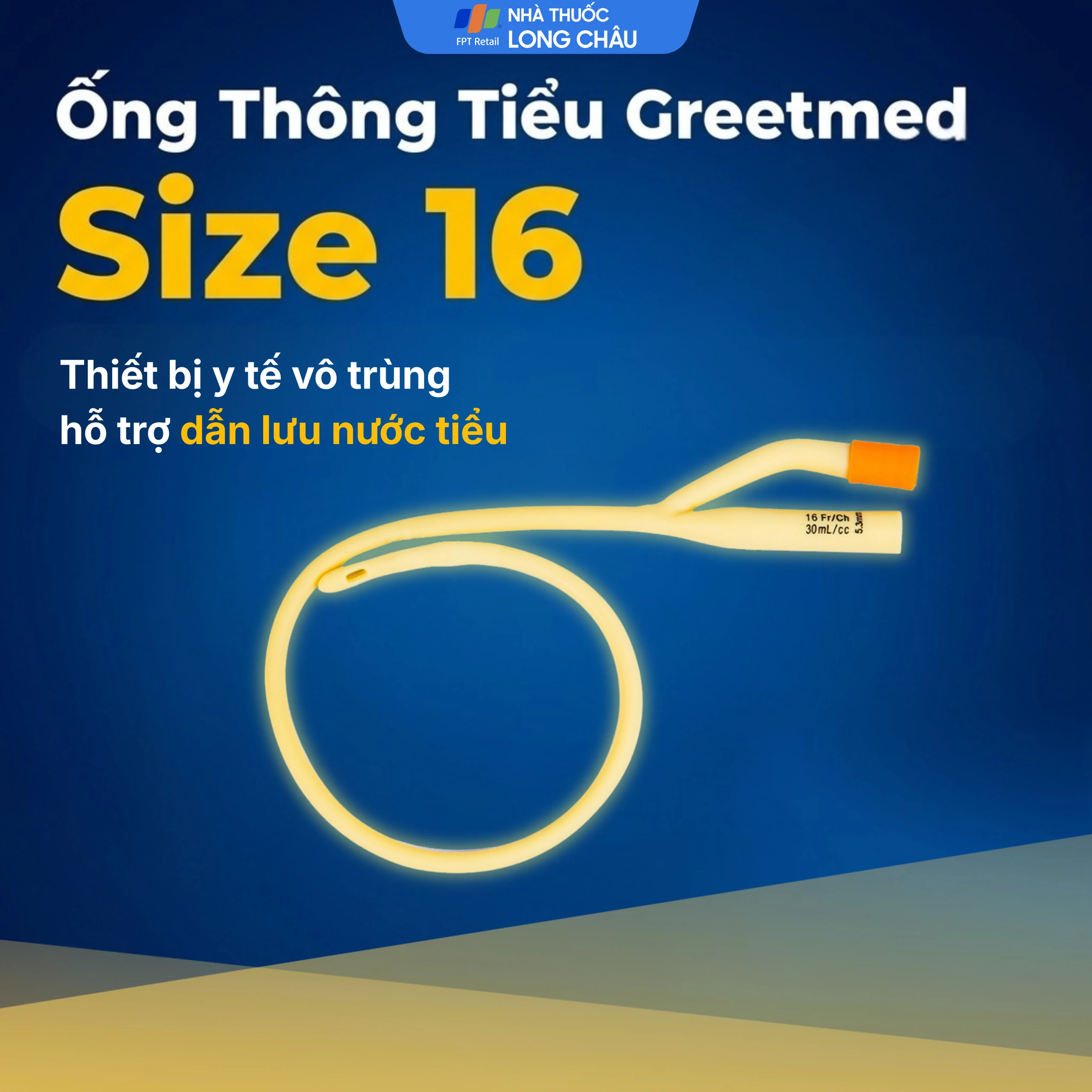 Ống thông tiểu size 16 Greetmed (10 cái) 2