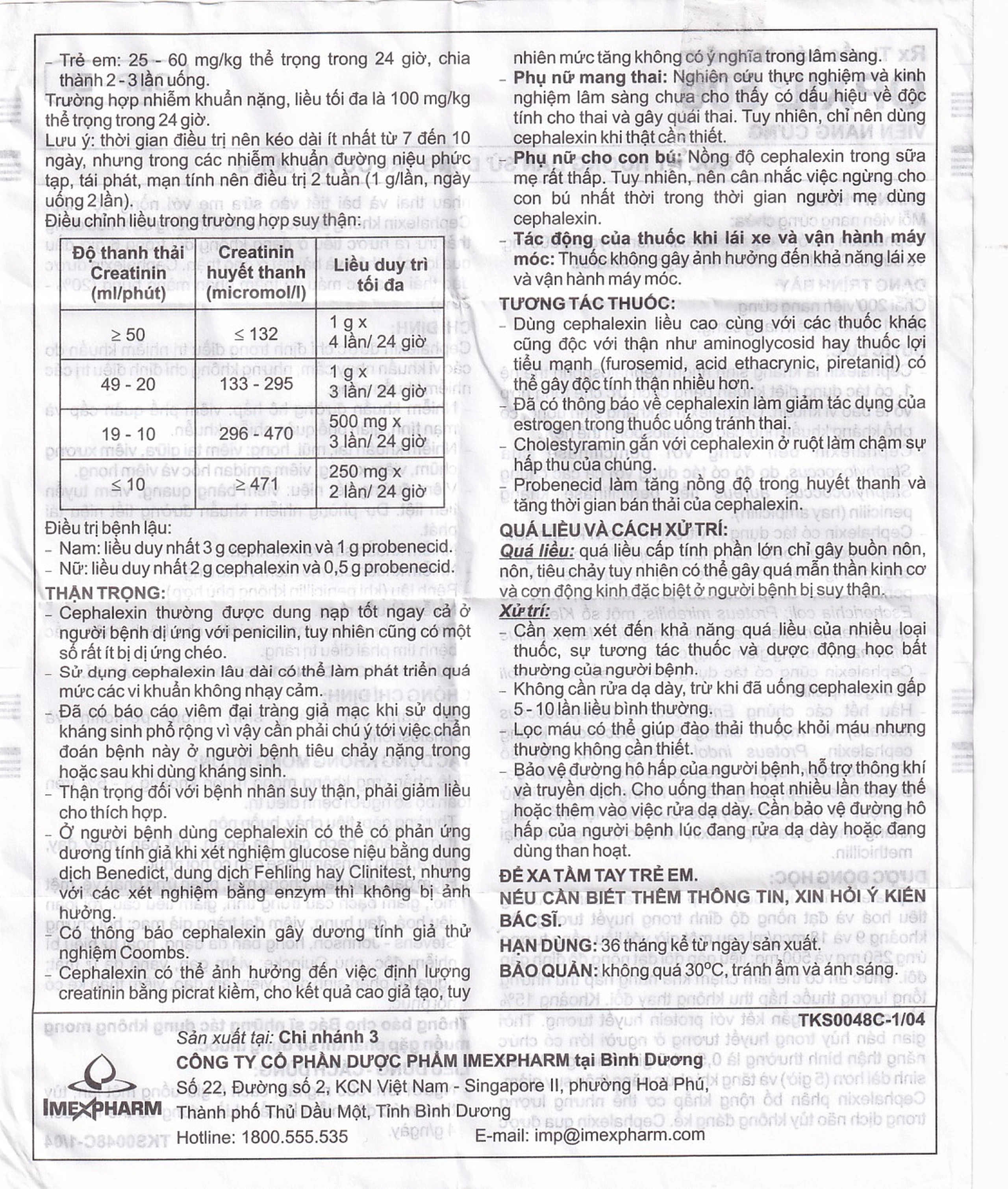 Thuốc OPXIL 500 Imexpharm điều trị các tình trạng nhiễm khuẩn do các vi khuẩn nhạy cảm (200 viên)