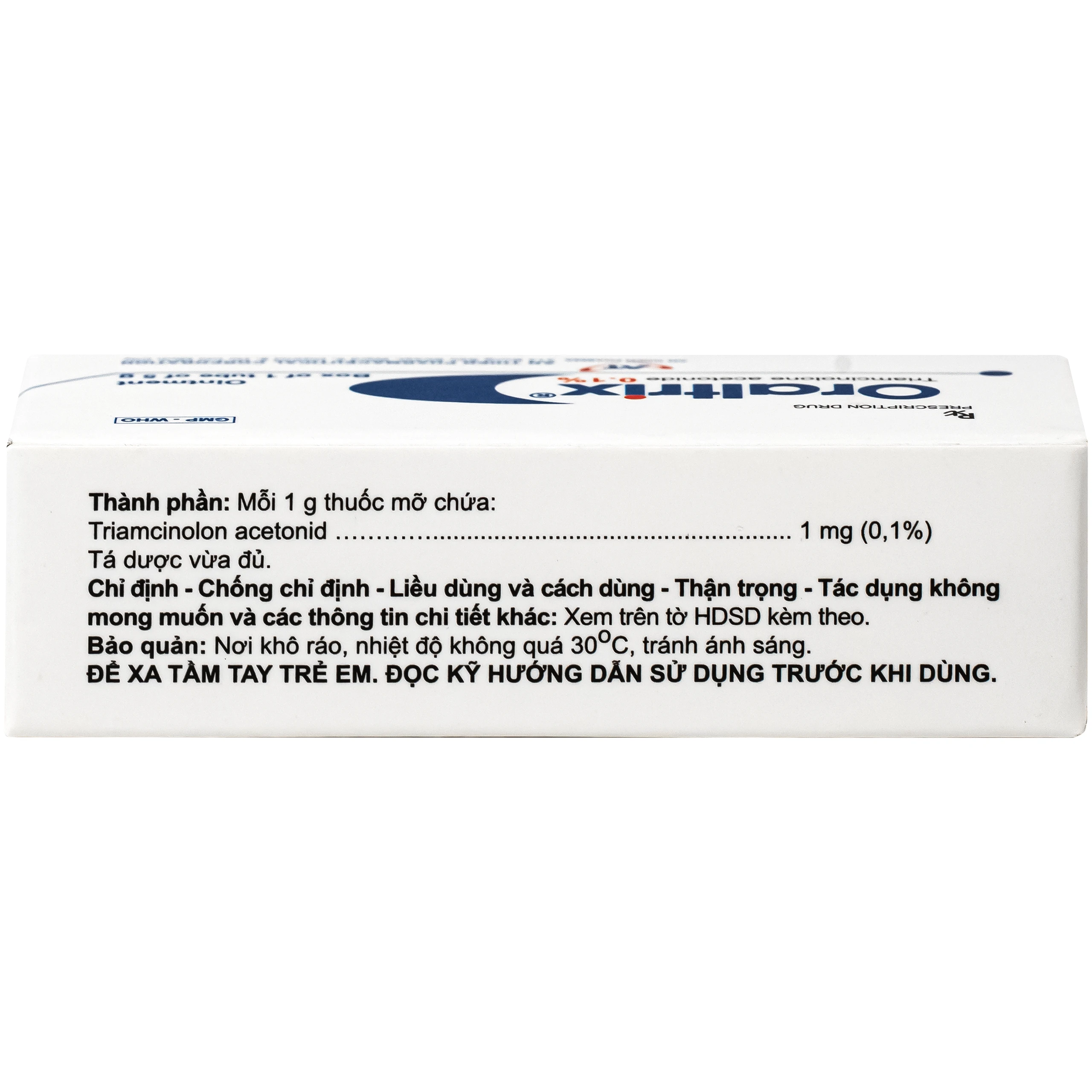 Thuốc mỡ Oraltrix 0.1% An Thiên giảm triệu chứng viêm nhiễm khoang miệng, loét do chấn thương (Hộp 5g) 3