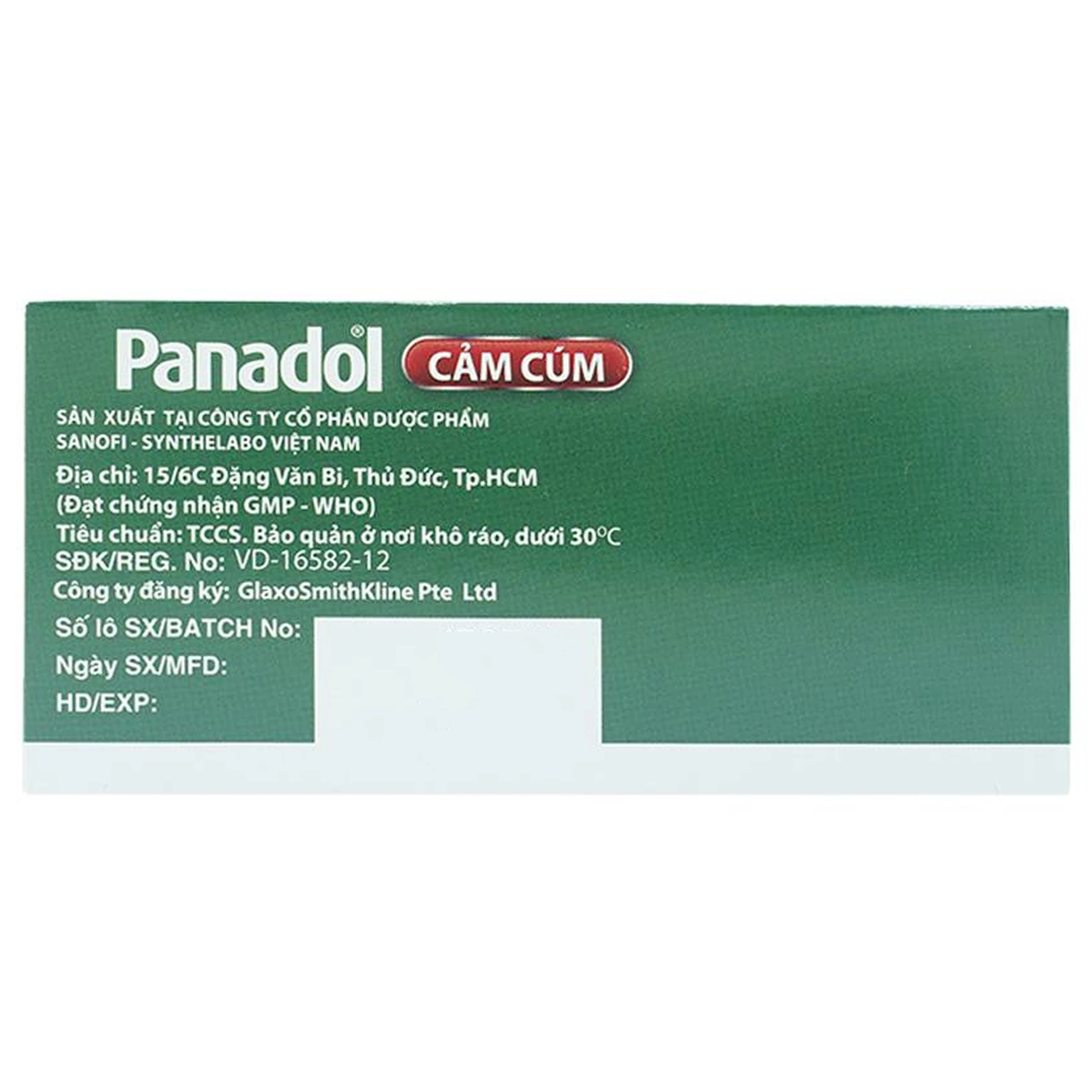 Viên nén Panadol Cảm Cúm GSK giảm các triệu chứng cảm cúm, sốt, đau và xung huyết mũi (15 vỉ x 12 viên) 