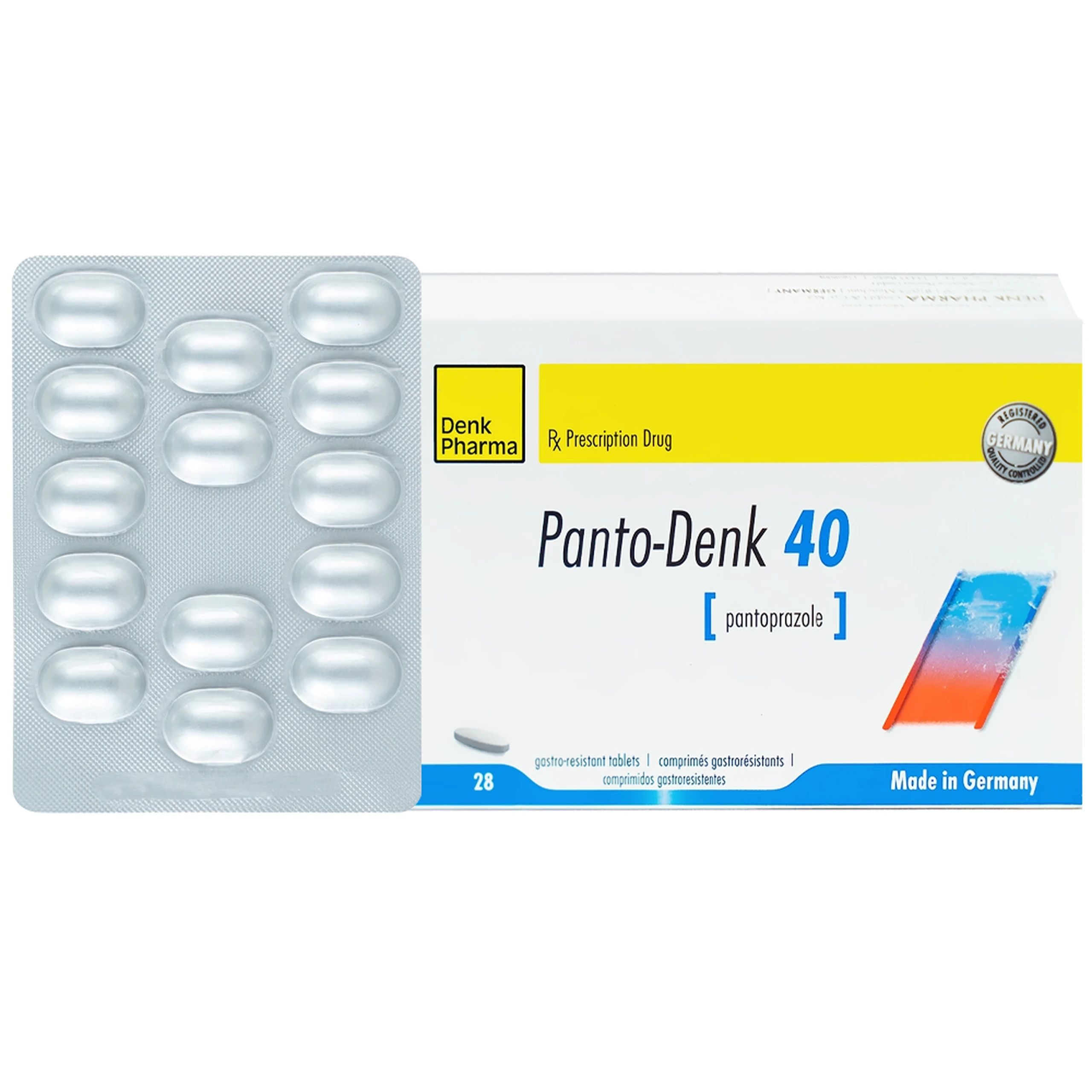 Viên nén Panto-Denk 40 điều trị loét tá tràng, loét dạ dày (2 vỉ x 14 viên) 1