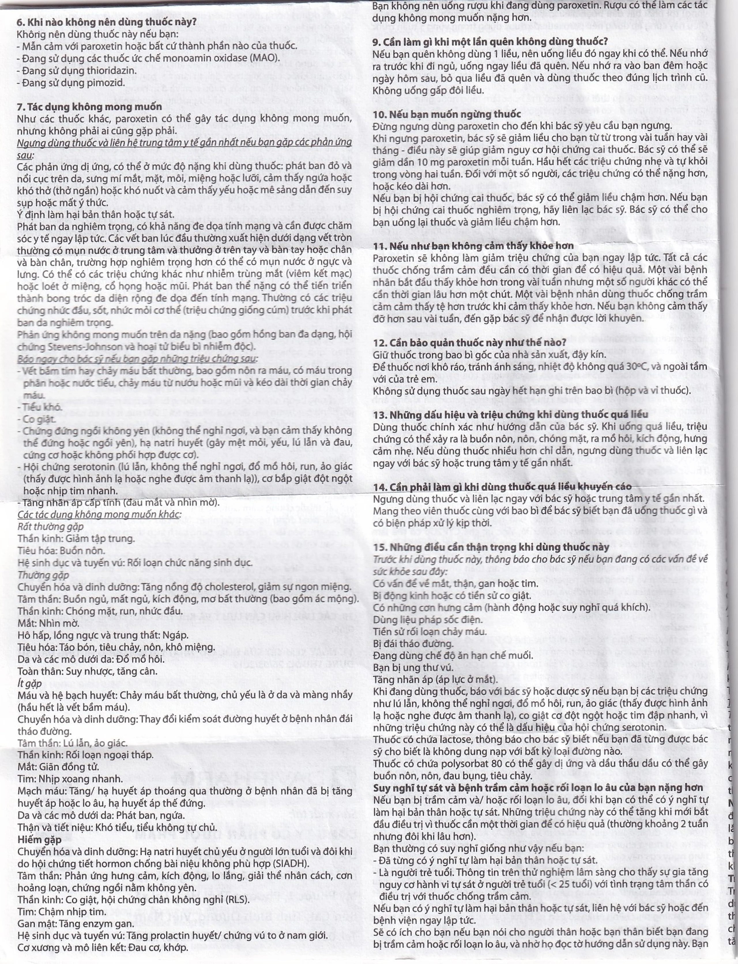 Viên nén Parokey 20mg DaViPharm điều trị trầm cảm, rối loạn ám ảnh cưỡng bức (3 vỉ x 10 viên) 